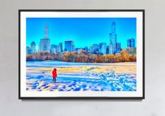 Warm Light Of Sunrise After Snowstorm In Central Park, New York City