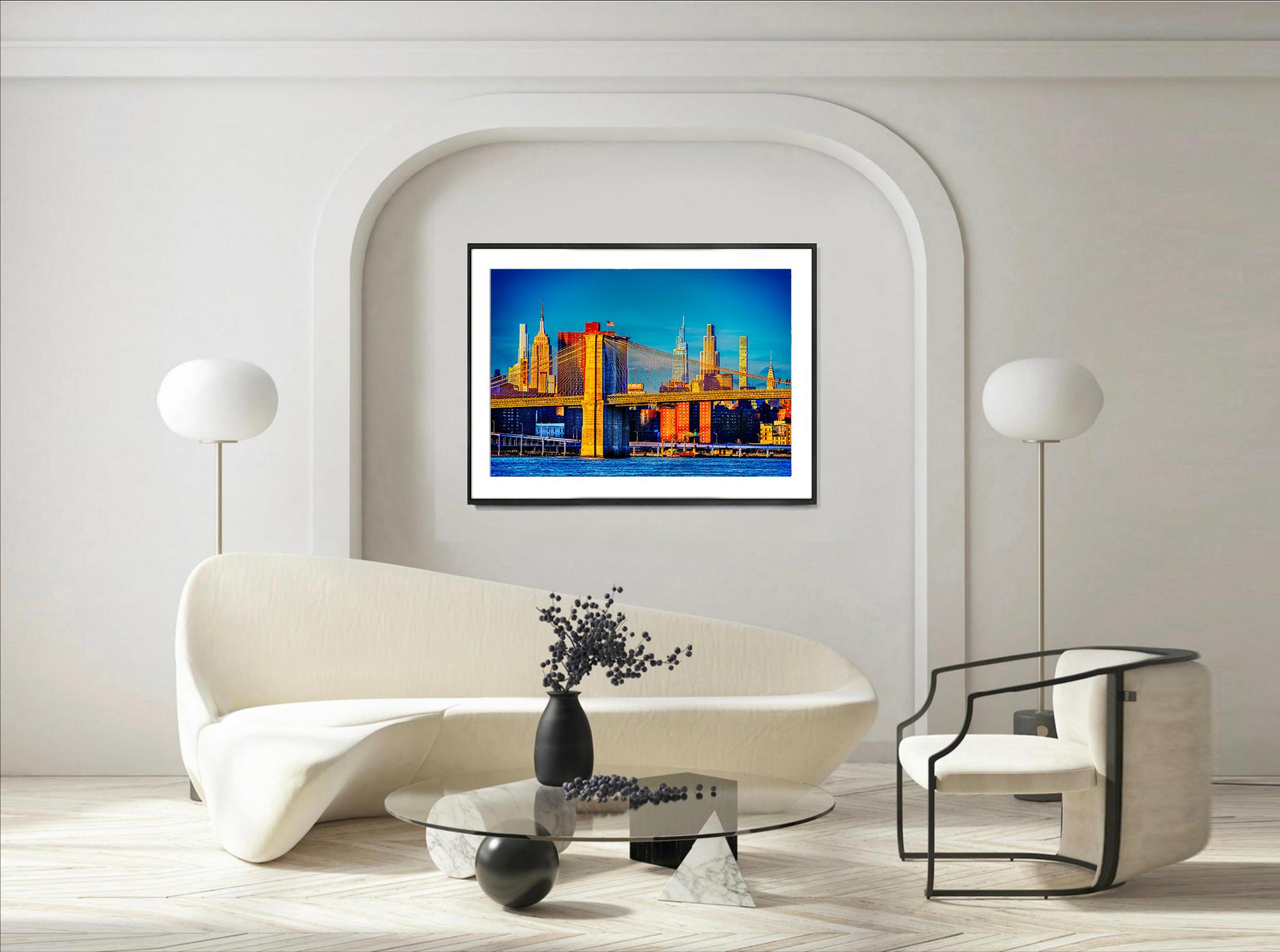 Ovunque si guardi si vede il Chrysler Building: Brooklyn Heights - Landscape Photograph Blu di Mitchell Funk