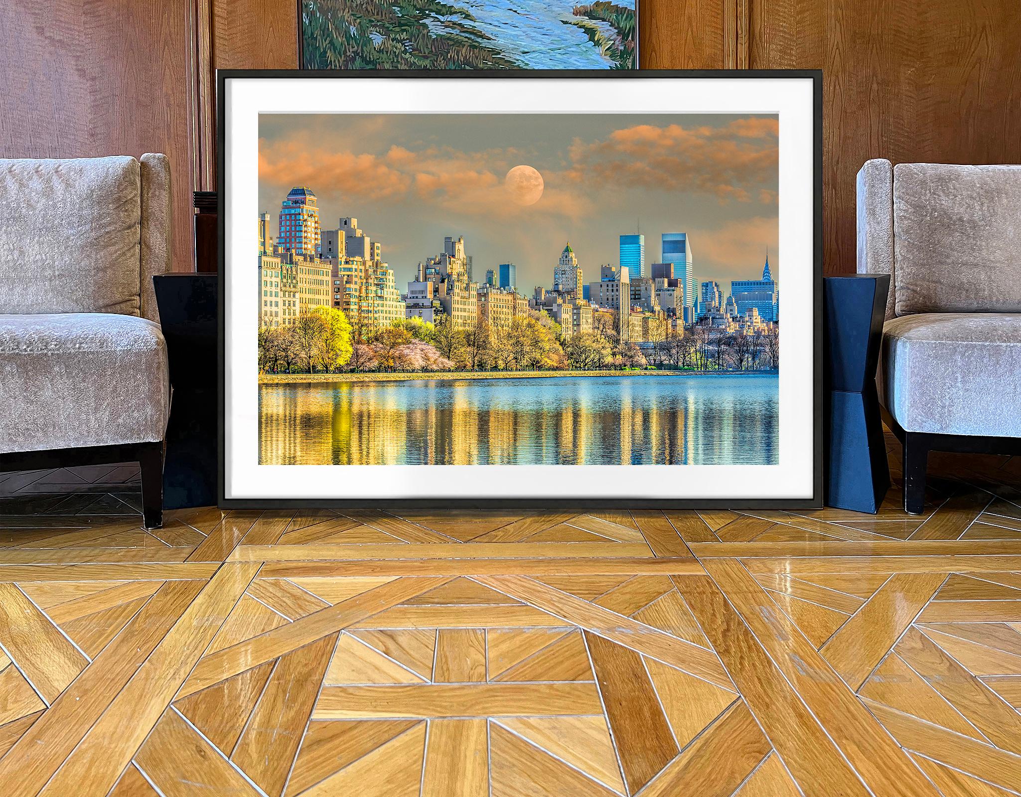 Ovunque si guardi si vede il Chrysler Building: Serbatoio di Central Park - Landscape Photograph Marrone di Mitchell Funk