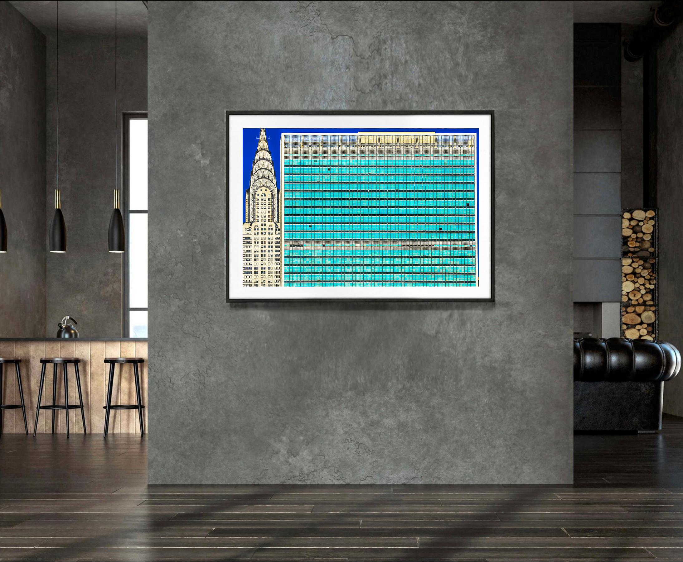 Wherever You Look You See The Chrysler Building: United Nations 2 - Photograph Astrattismo geometrico di Mitchell Funk