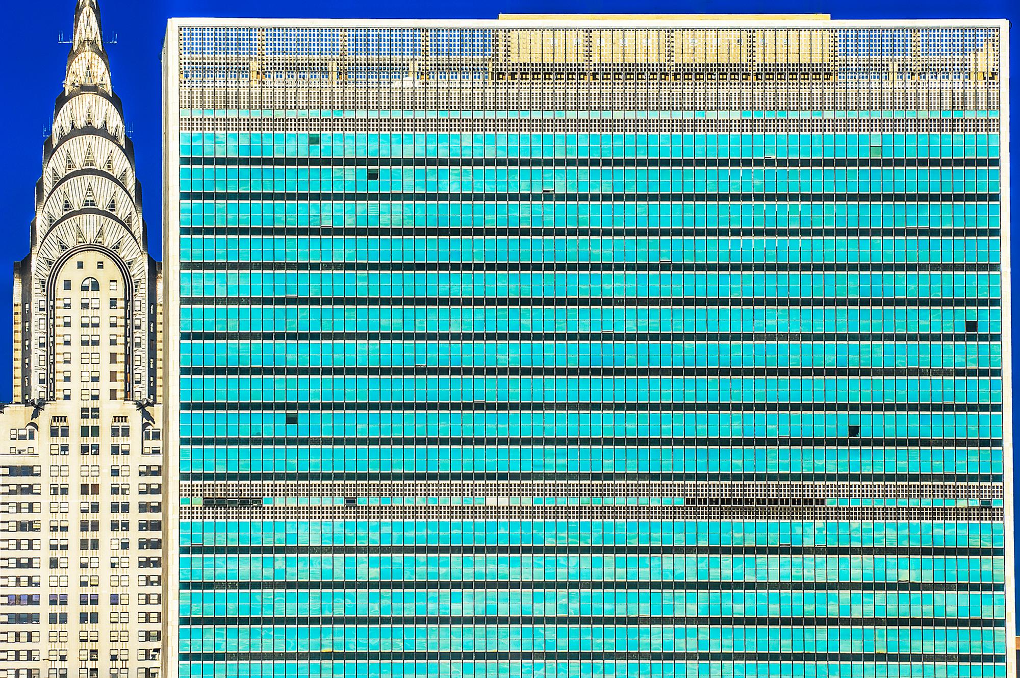 Abstract Photograph di Mitchell Funk - Wherever You Look You See The Chrysler Building: United Nations 2