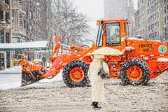 New York City Street Scene in Snowstorm Fine Art Print Ed: 3/15