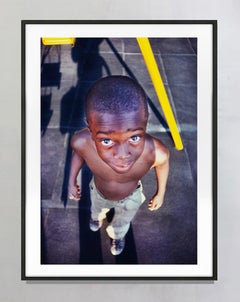Young Boy In Playground Brooklyn New York, Fine Art Print Hahnemuhle Paper