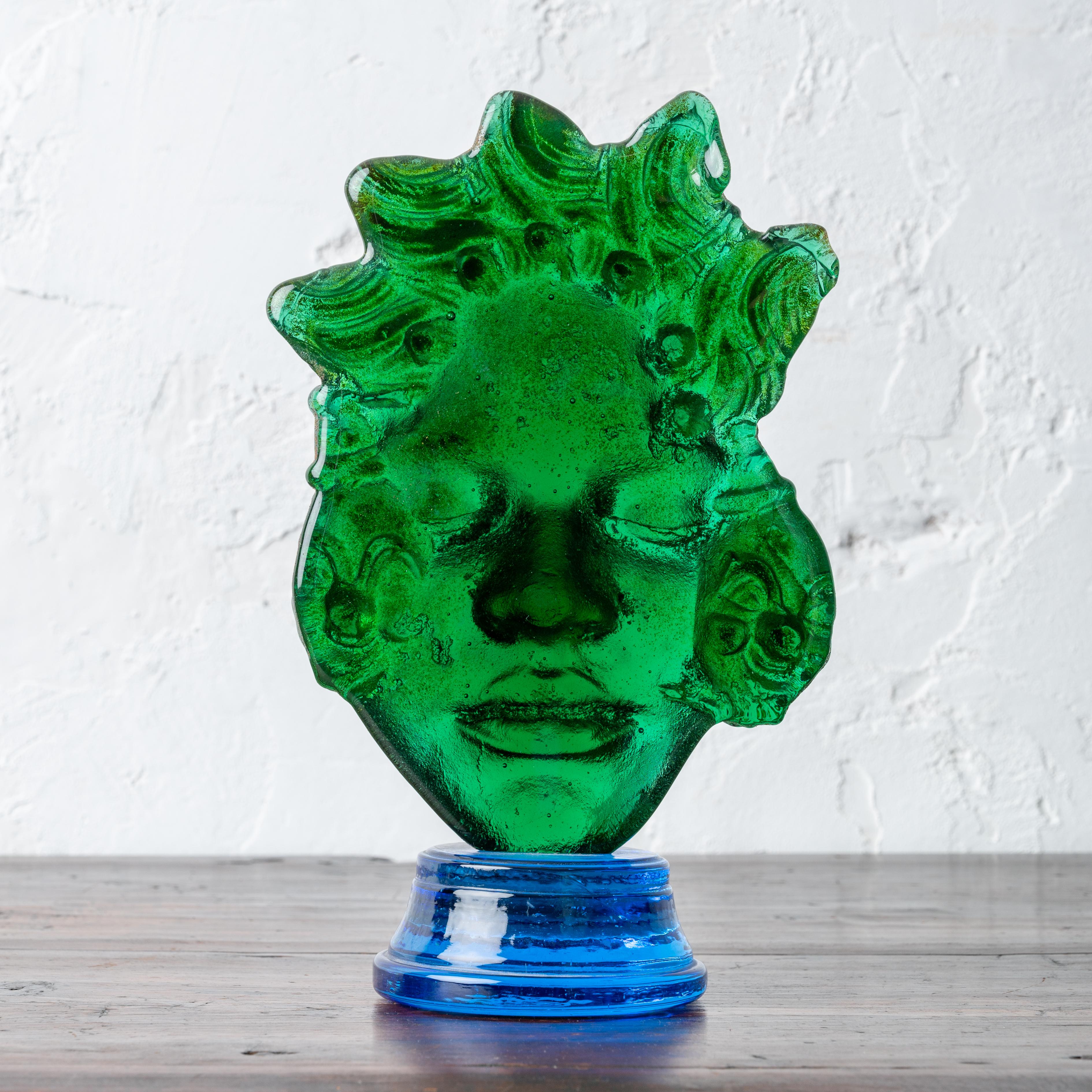 Vetro artistico Testa di vetro artistico Mitchell Gaudet in vendita