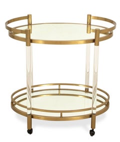 Mitchell Gold + Bob Williams Messing 2-Tier-Barwagen