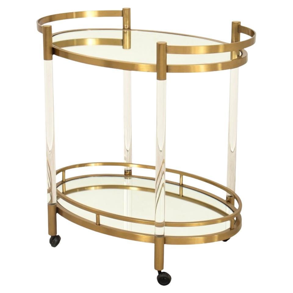 Mitchell Gold + Bob Williams Brass 2-Tier Bar Cart