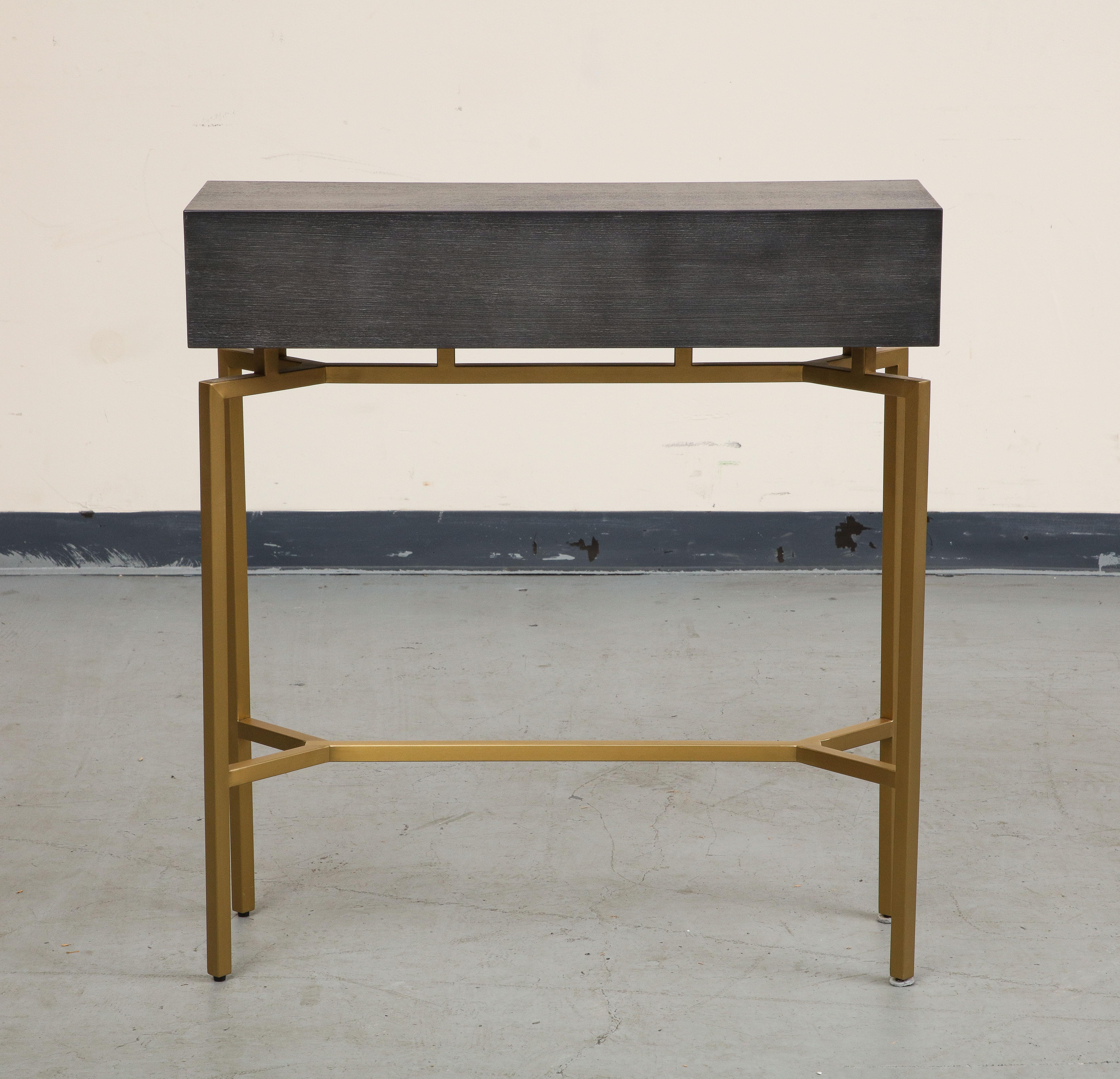 Contemporary Mitchell Gold Bob Williams Ming Console with Brass Base