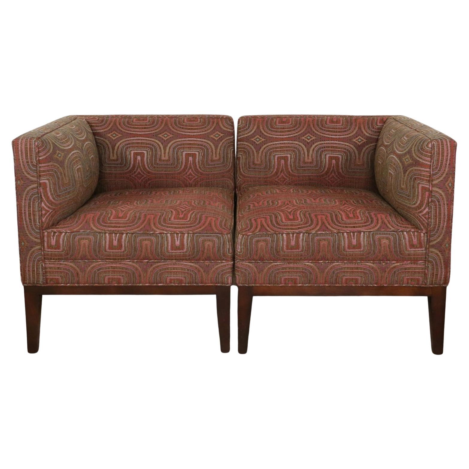 Mitchell Gold + Bob Williams Modern Style Corner Chairs / Settee - Pair