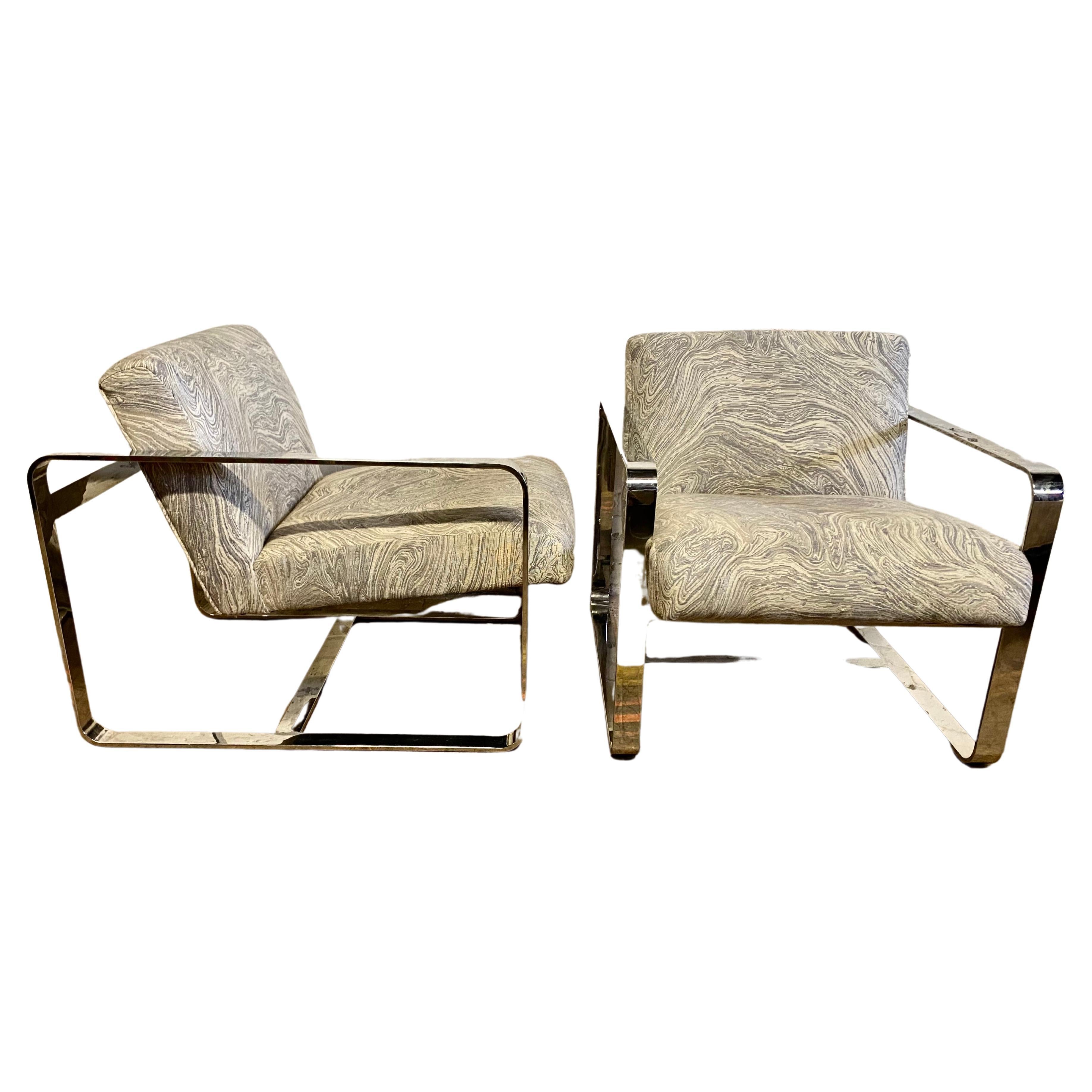 Mitchell Gold & Bob Williams Modernist, Art Deco Style Lounge Chairs For Sale