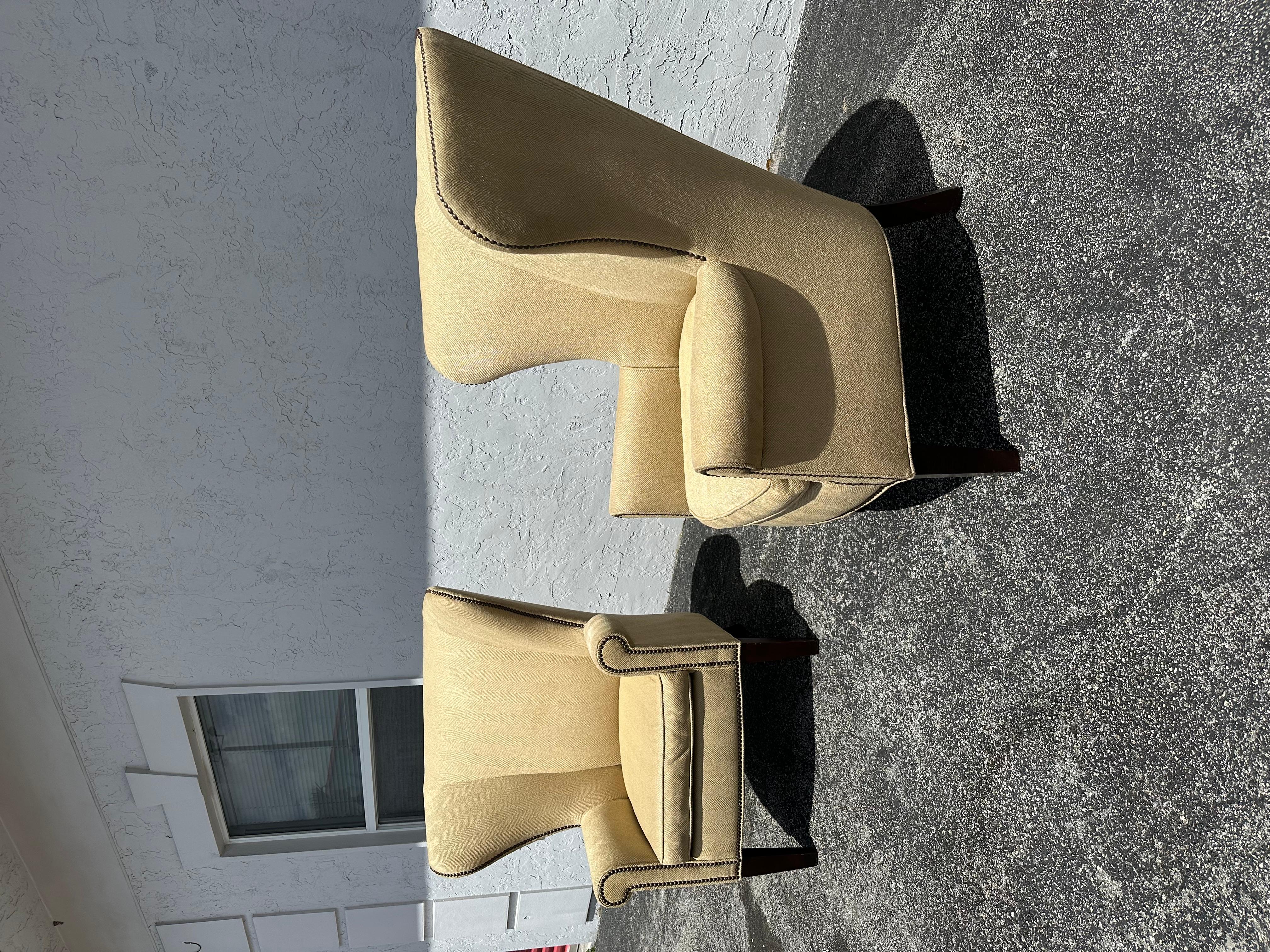 Juego de 2 sillones reclinables Mitchell Gold + Bob Williams Tapicería en venta