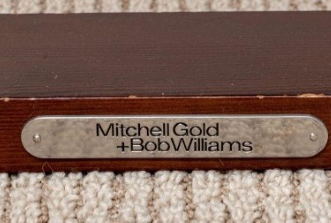 Canna Mitchell Gold + Bob Williams Poltrona in legno e canna in stile metà secolo moderno in vendita