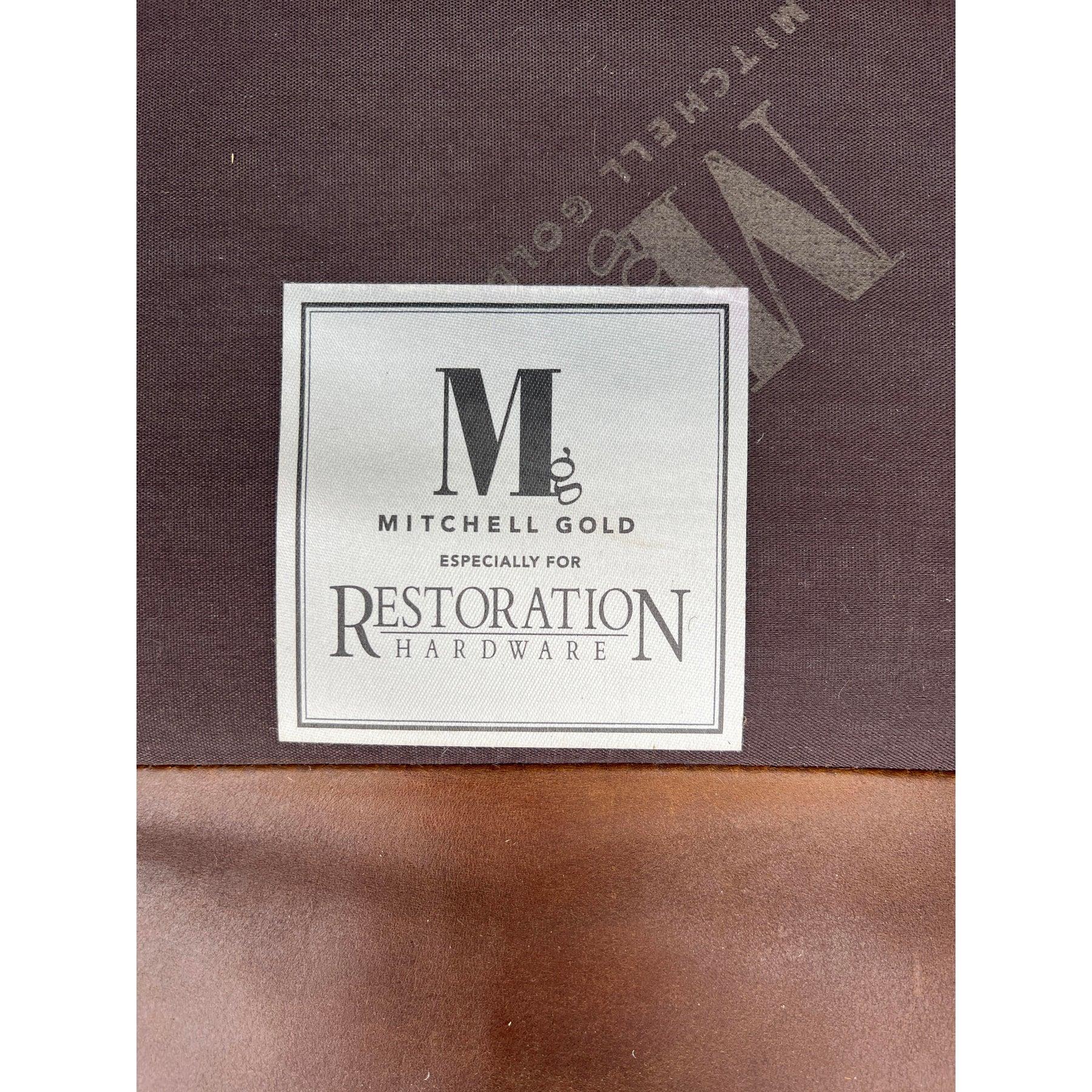 Sedia e ottomana in pelle Mitchell Gold for Restoration Hardware in vendita 5