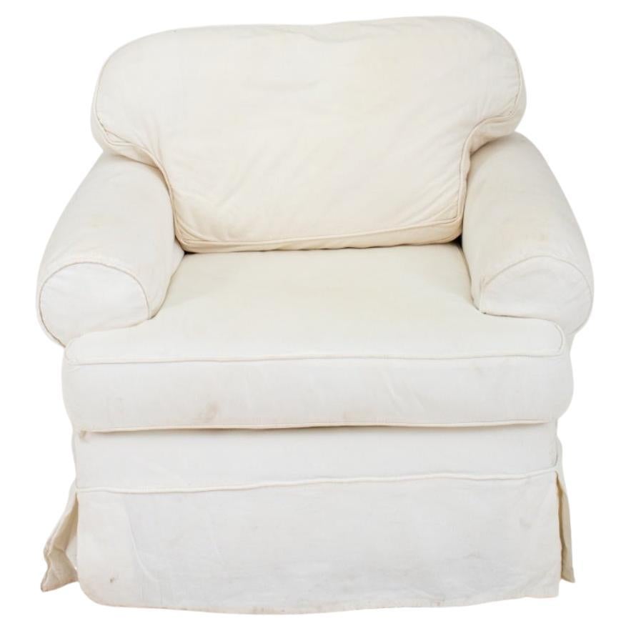 Mitchell Gold "Shabby Chic" White Slipcover Chair