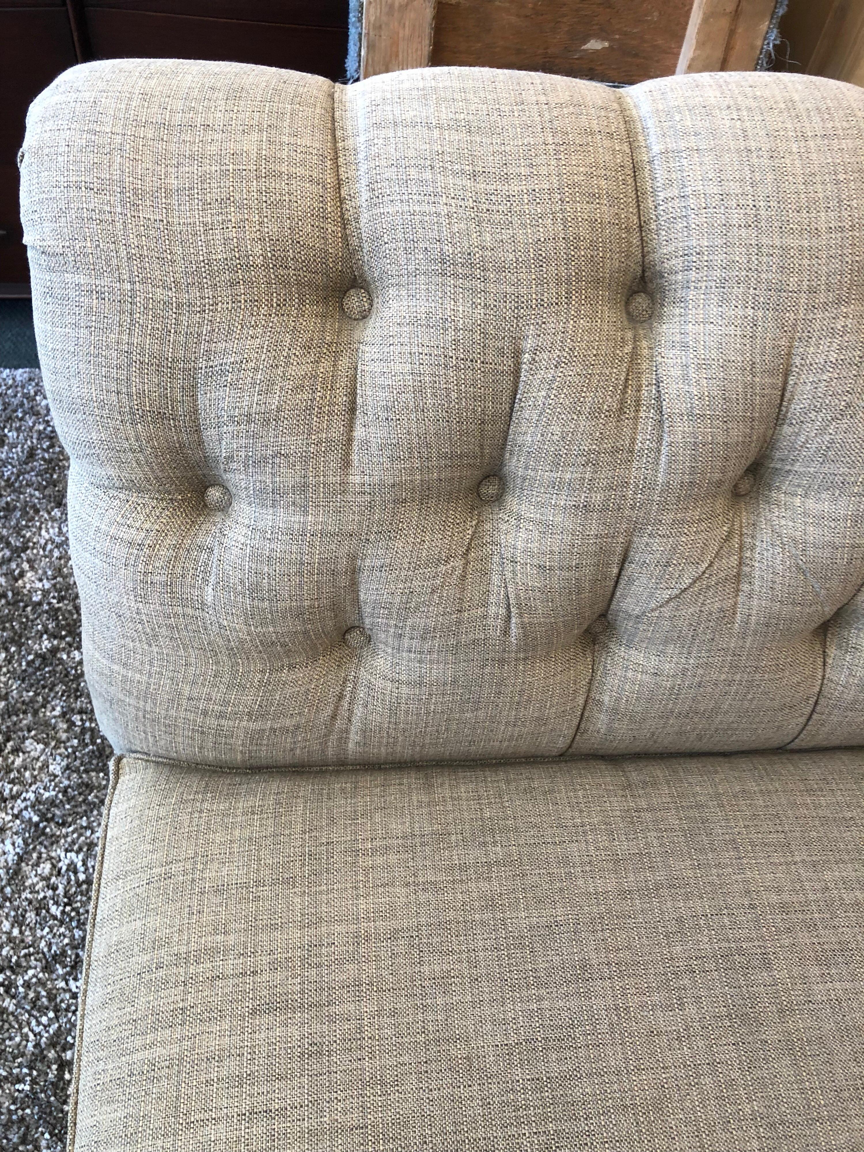 Mitchell-Gold Tufted Two-Piece Sectional Sofa In Good Condition For Sale In San Francisco, CA