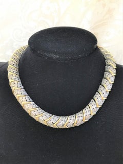 Collar Chevron Floral Mitchell Peck de Esterlina de 18 Kilates