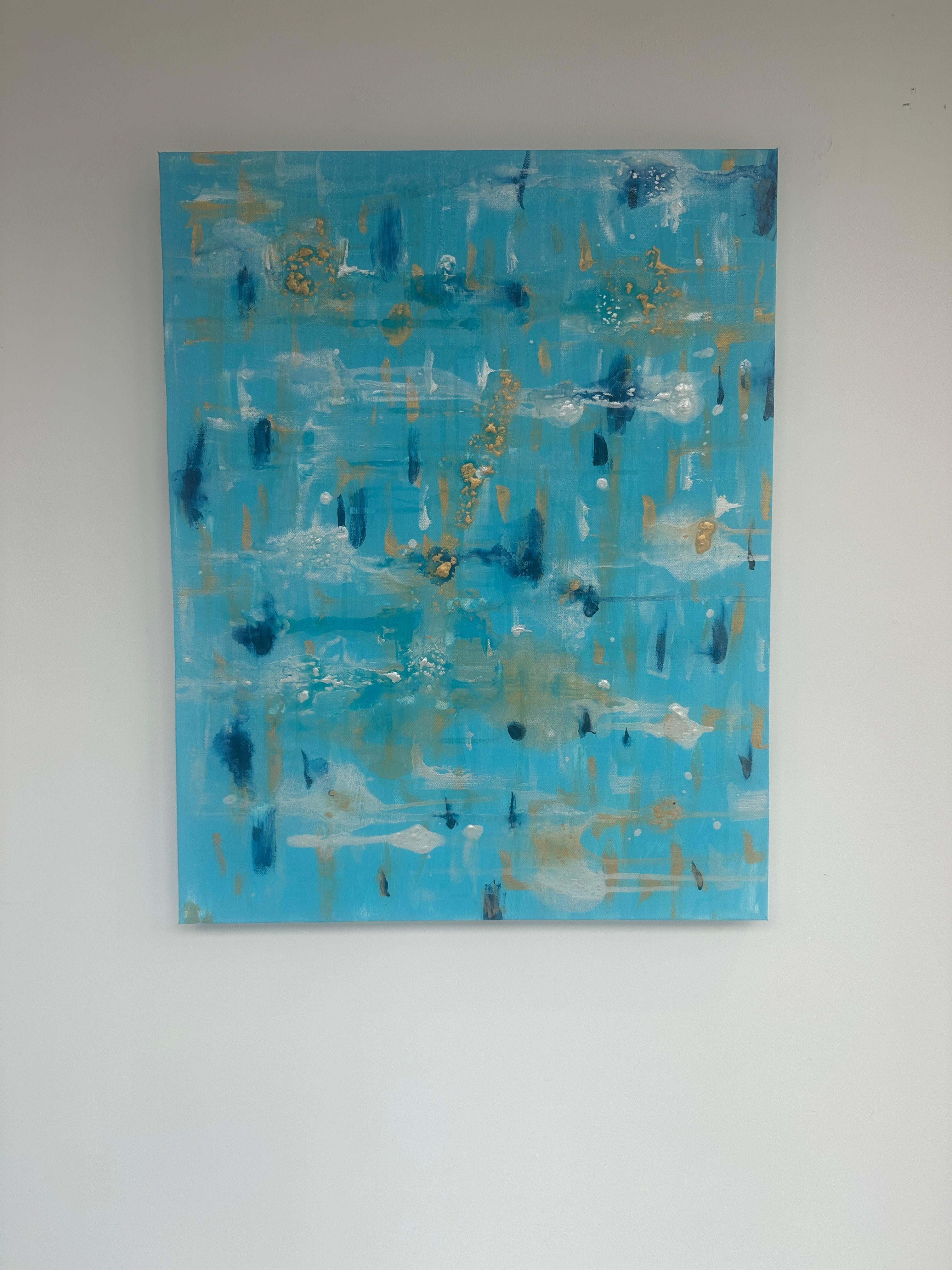 Courants d'écoulements n°2 - Expressionnisme abstrait Painting par Mitchell Plotkin