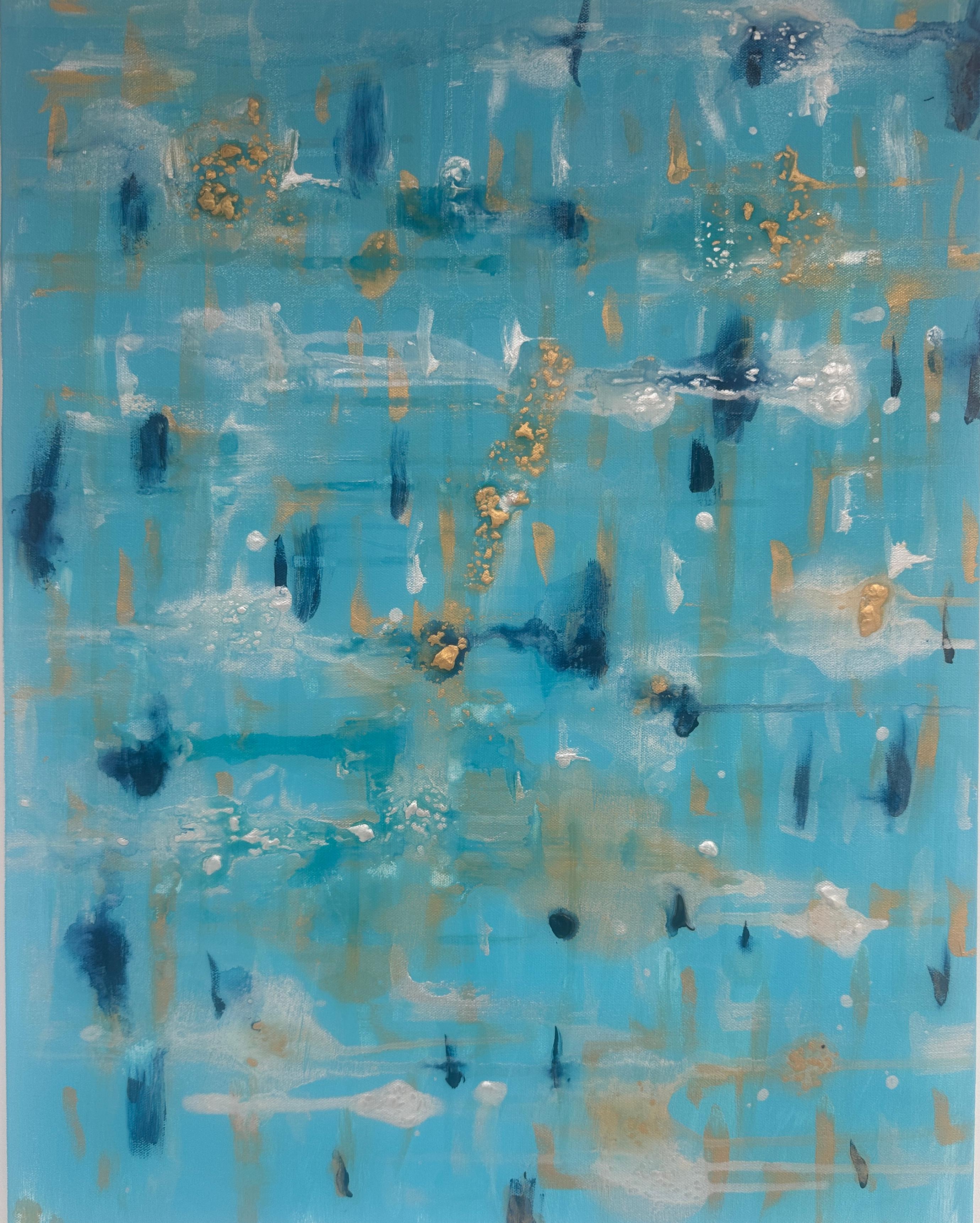 Abstract Painting Mitchell Plotkin - Courants d'écoulements n°2