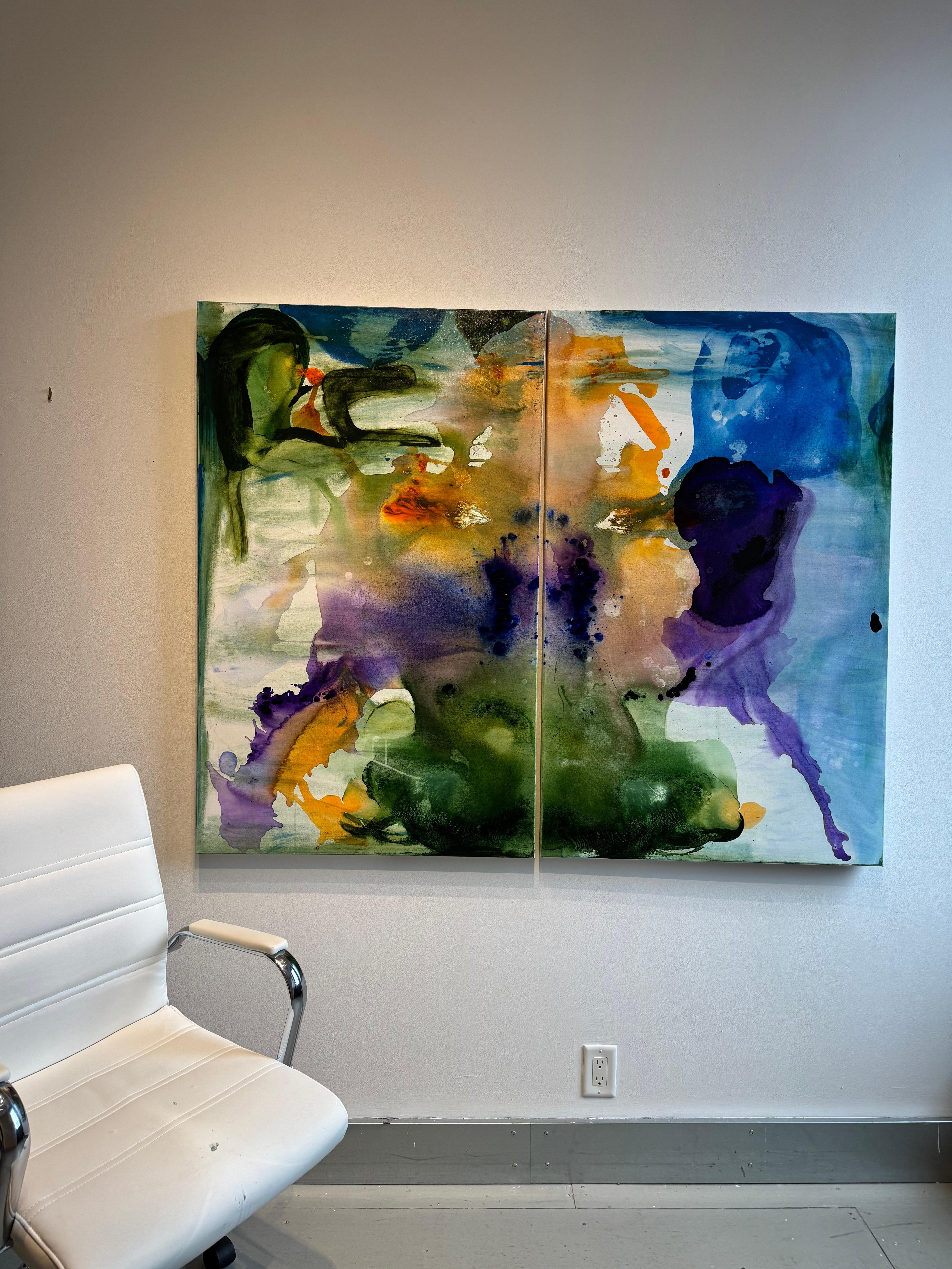 Réfractions liquides - Painting de Mitchell Plotkin