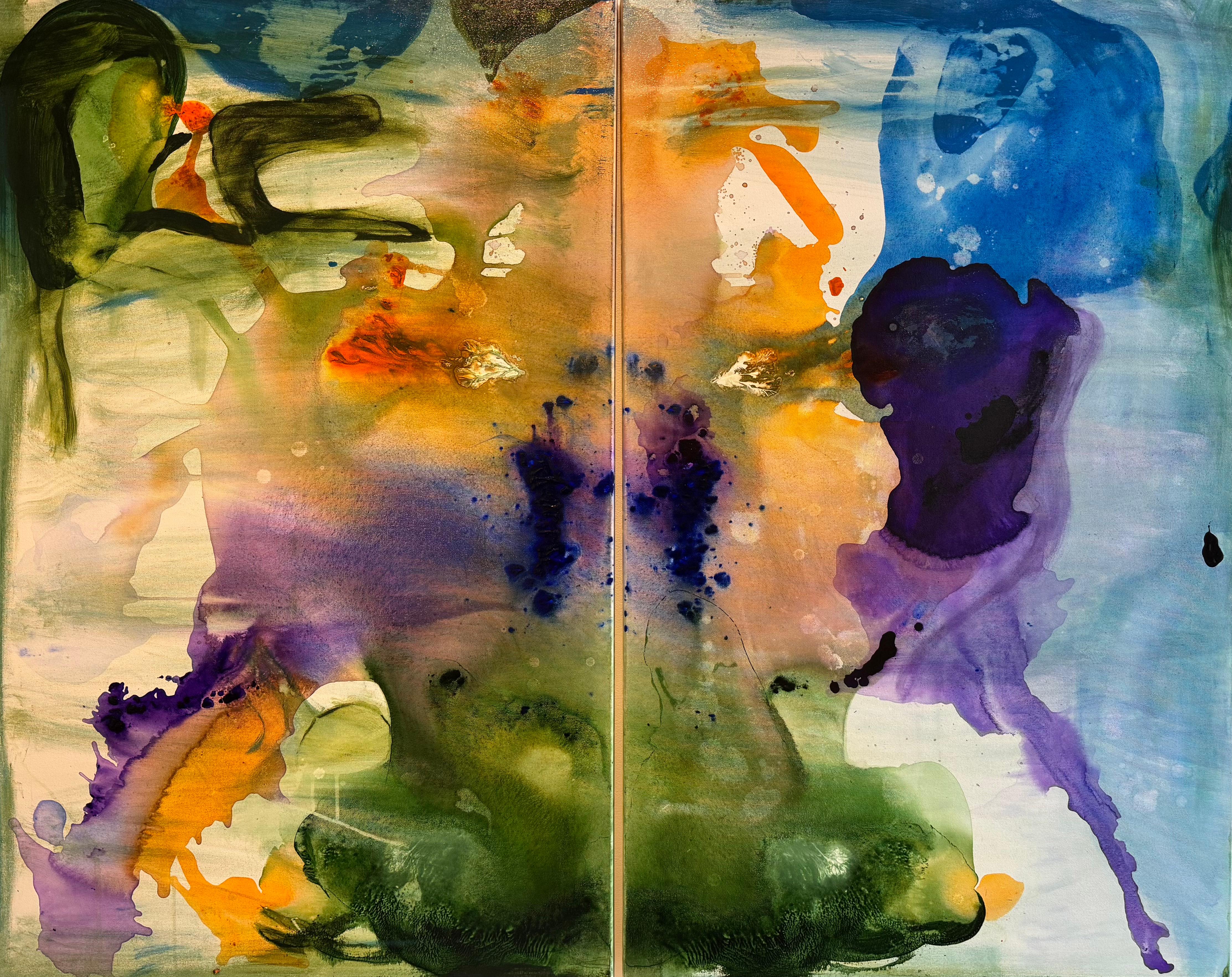 Abstract Painting Mitchell Plotkin - Réfractions liquides