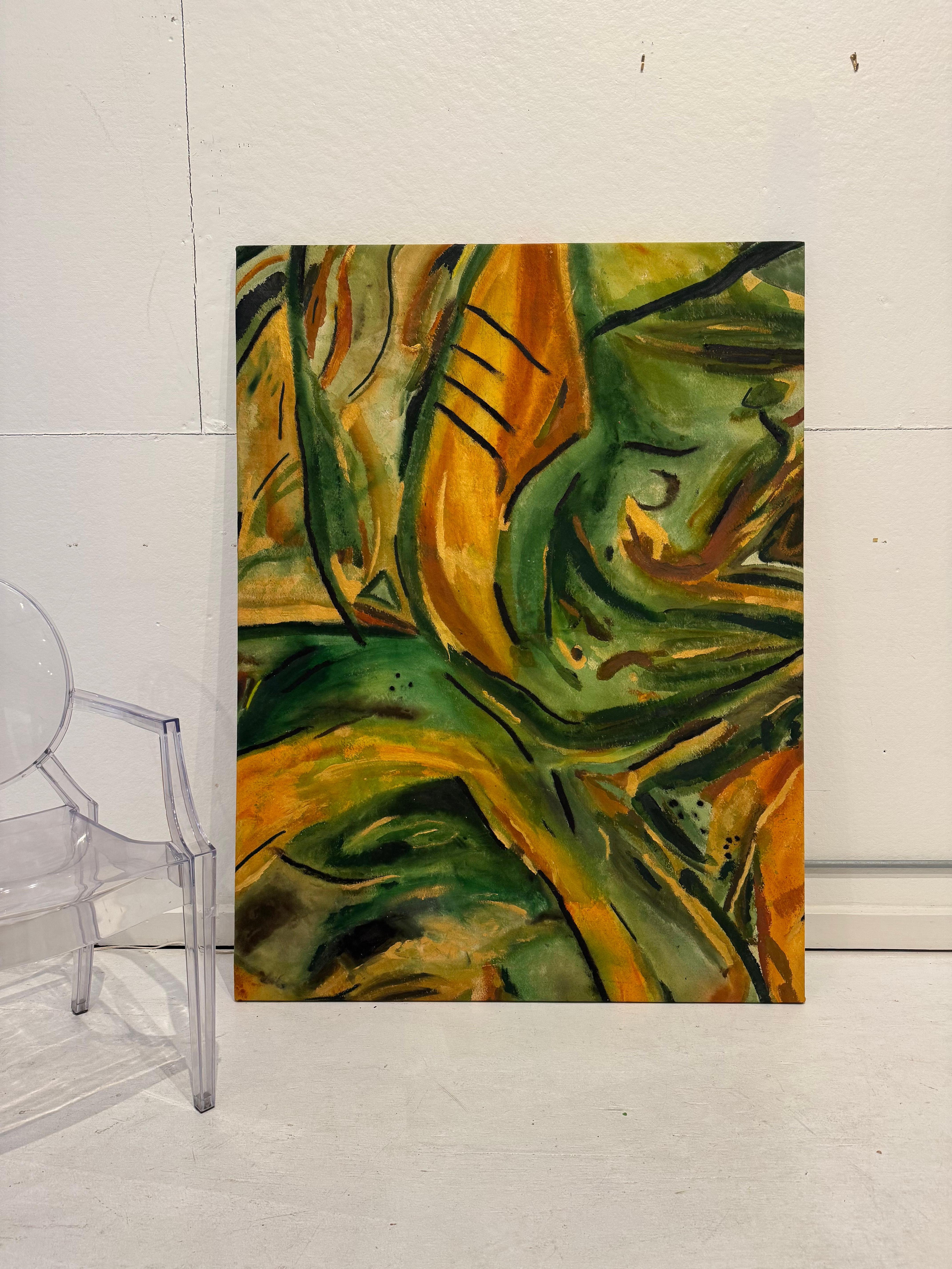 Abstract Painting de Mitchell Plotkin - Bosque primigenio