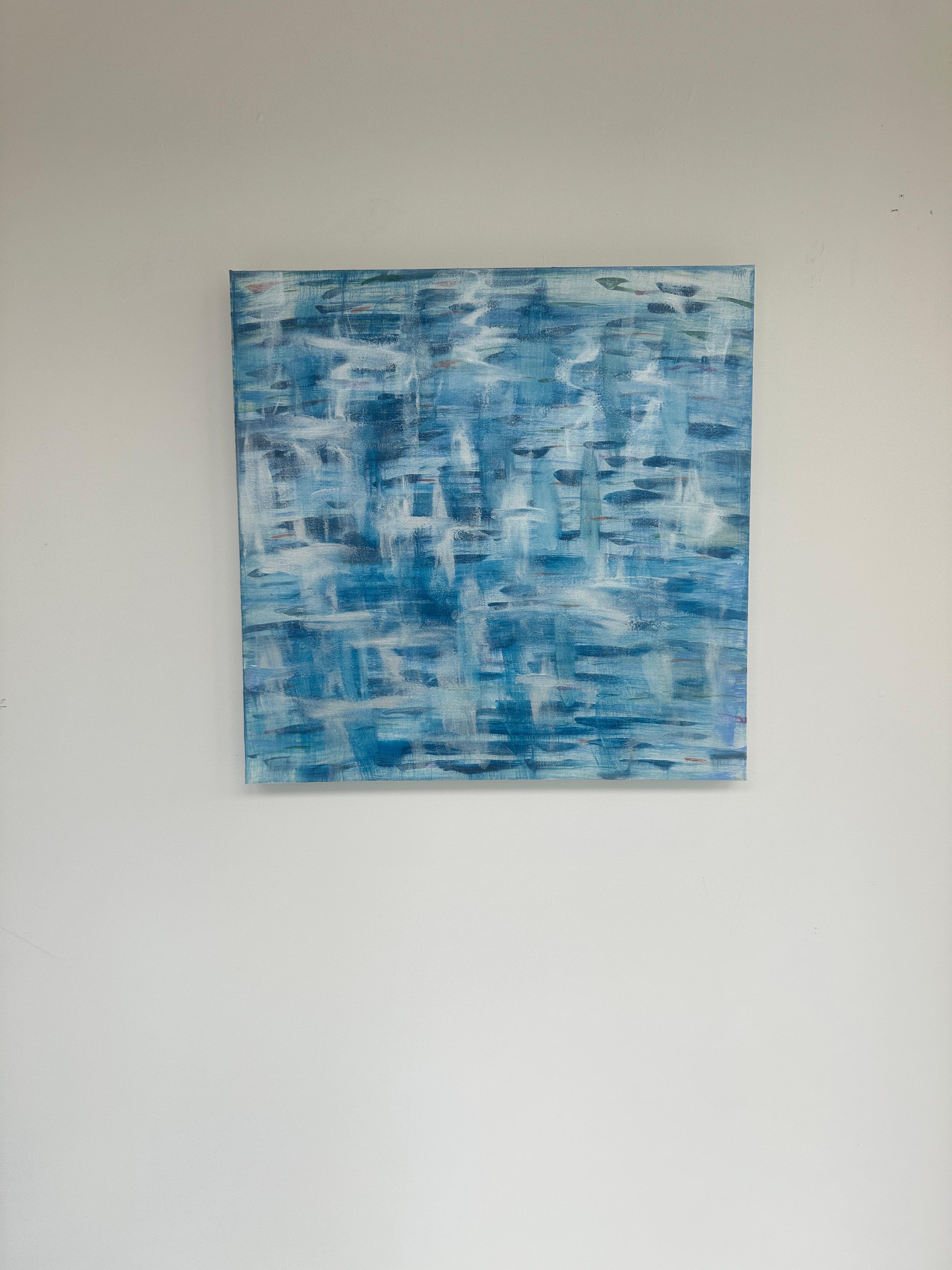 Pluie sur le verre - Expressionnisme abstrait Painting par Mitchell Plotkin