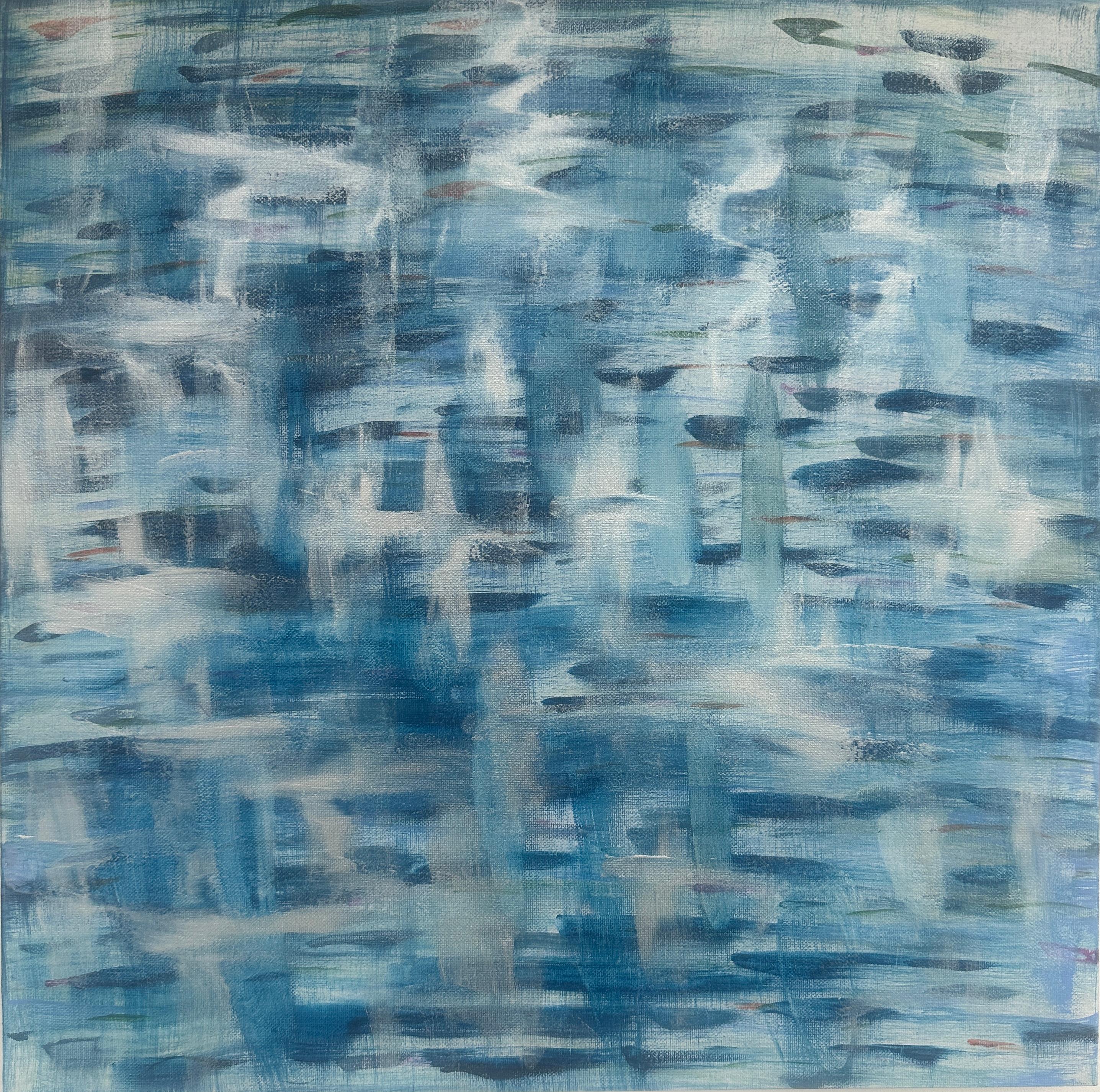 Abstract Painting Mitchell Plotkin - Pluie sur le verre