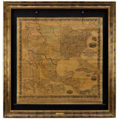 Antique Mitchell's New National Wall Map Exhibiting the United States, circa 1856