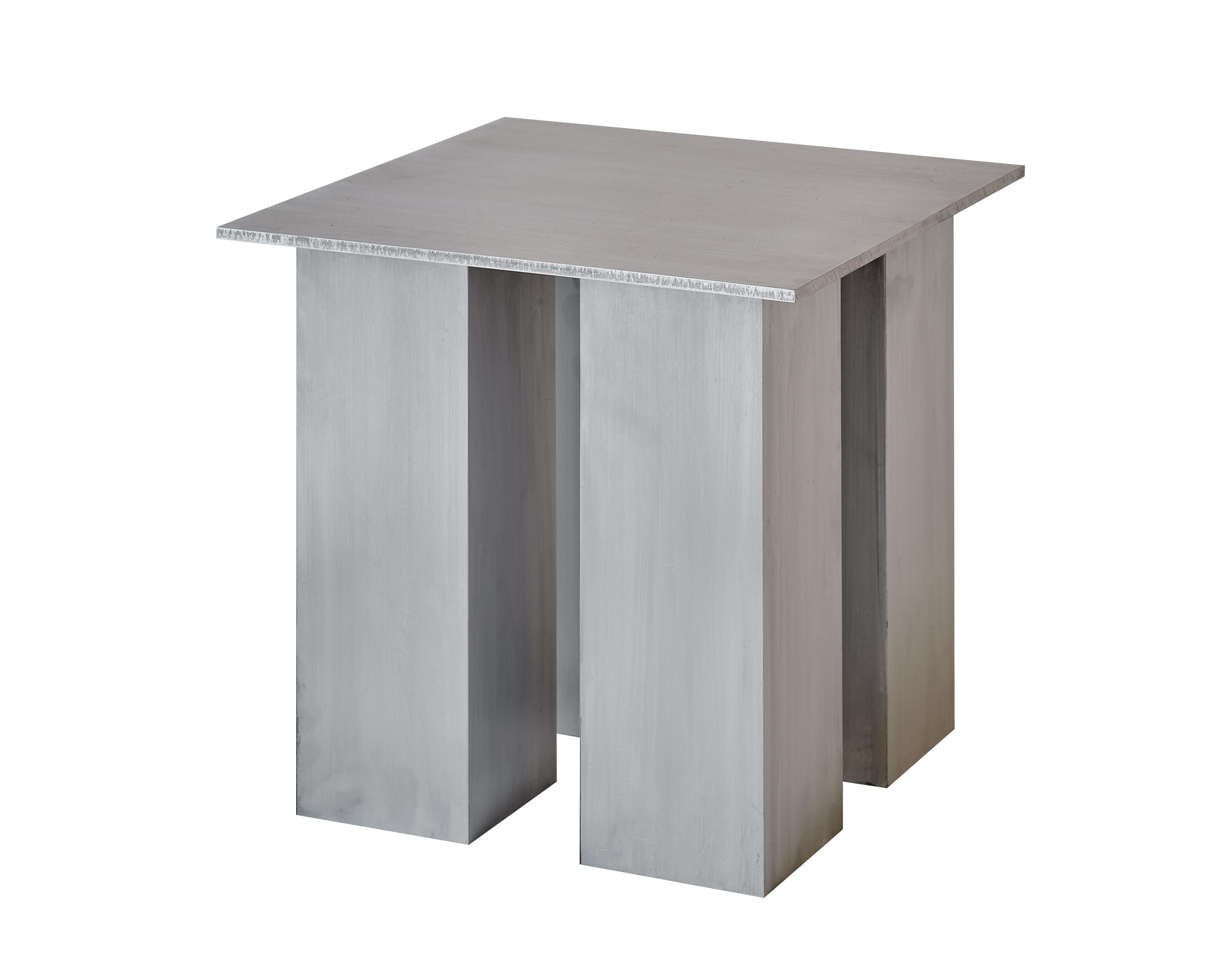 American Miter Side Table in Yellow Acrylic by Mock Studio For Sale