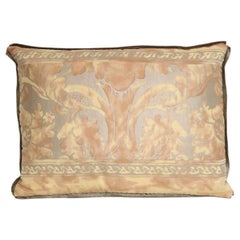 Mitered Fortuny Fabric Lumbar Cushion