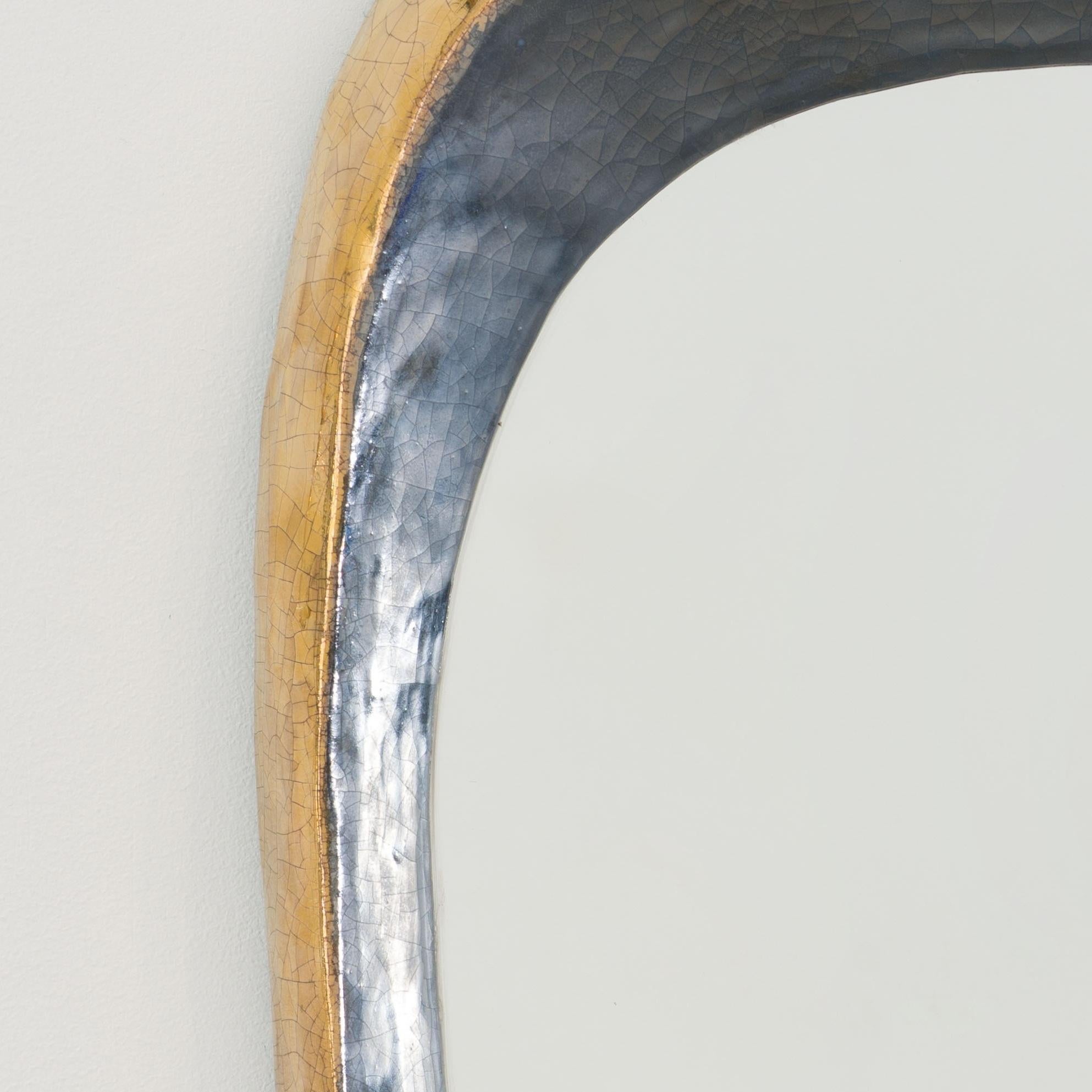 Grande specchio dorato a forma libera di Mithé Espelt, Francia, circa 1948 in vendita 2