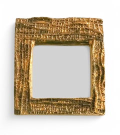 Espejo de pared Santa Fé nº 1 Mithé Espelt Barro repujado Oro