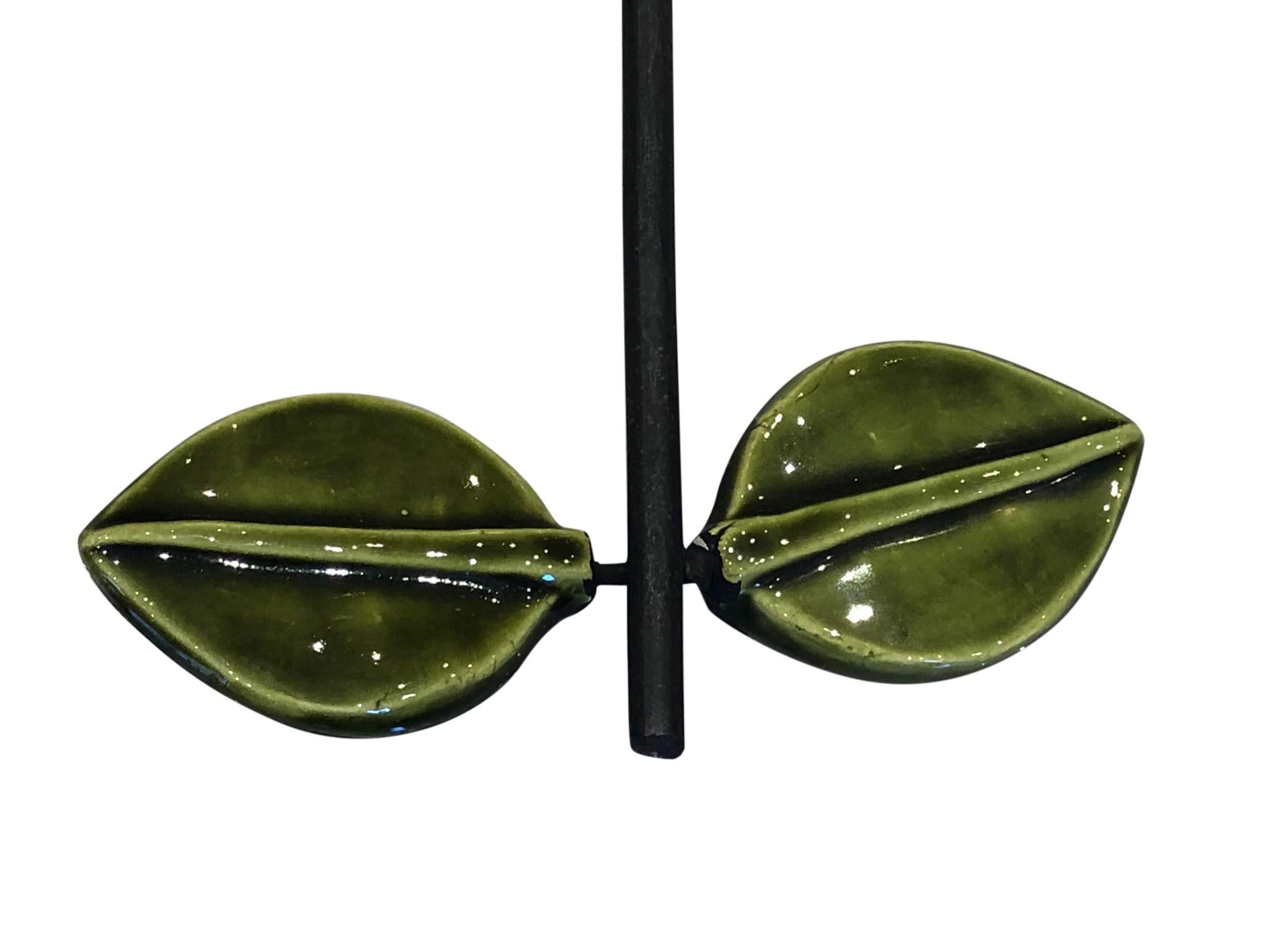 Mid-Century Modern Mithé Espelt, Flower mirror, Ceramic, circa 1960, France