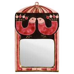 Mithe Espelt Cage Mirror in Pink and Red Shades