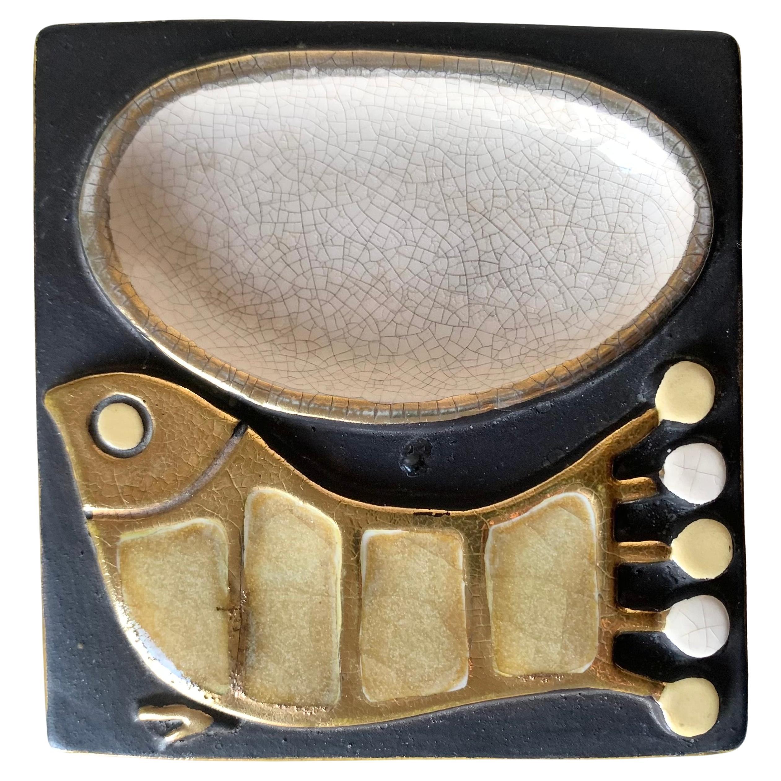 Mithé Espelt Ceramic Bird Vide-Poche/ Baguier, circa 1968, France.