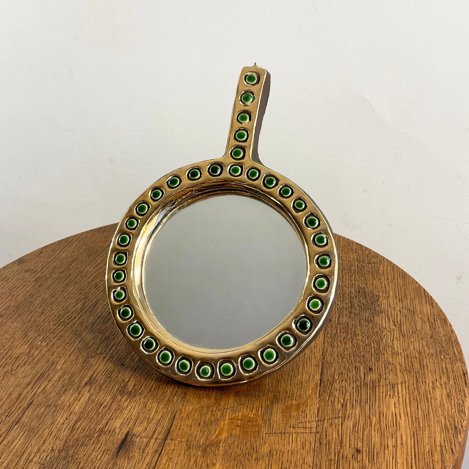 Mid-20th Century Mithé Espelt Ceramic Hand Mirror Model 