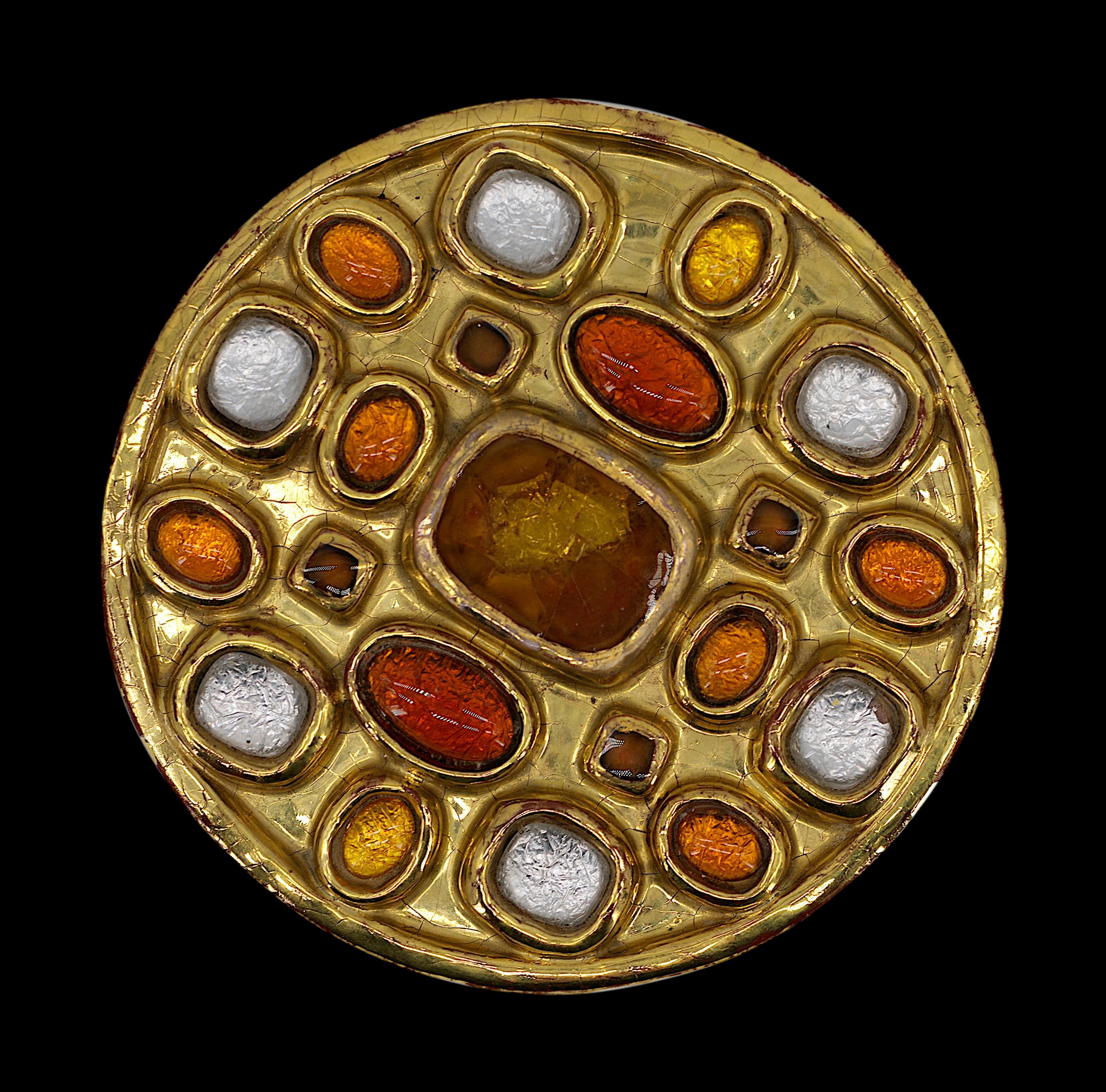 Keramik-Schmuckkästchen aus der Jahrhundertmitte von Mithé Espelt - Lunel, Frankreich, 1950er Jahre.

Ein atemberaubendes Keramik-Schmuckkästchen aus der Mitte des Jahrhunderts, das von der bekannten französischen Künstlerin Mithé Espelt in den