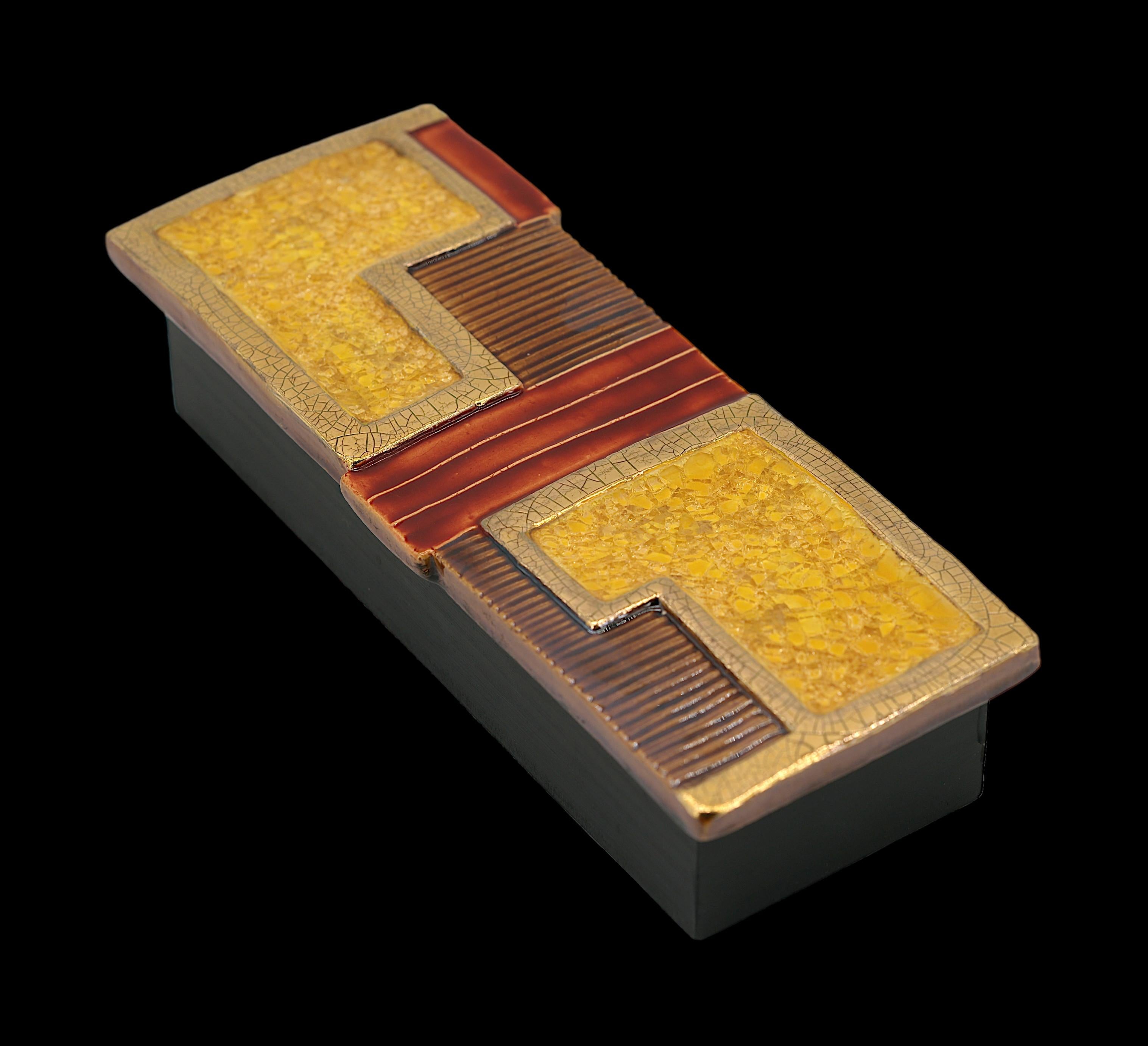 Mid-Century Modern Boîte à bijoux en céramique Mithé Espelt années 1950 en vente