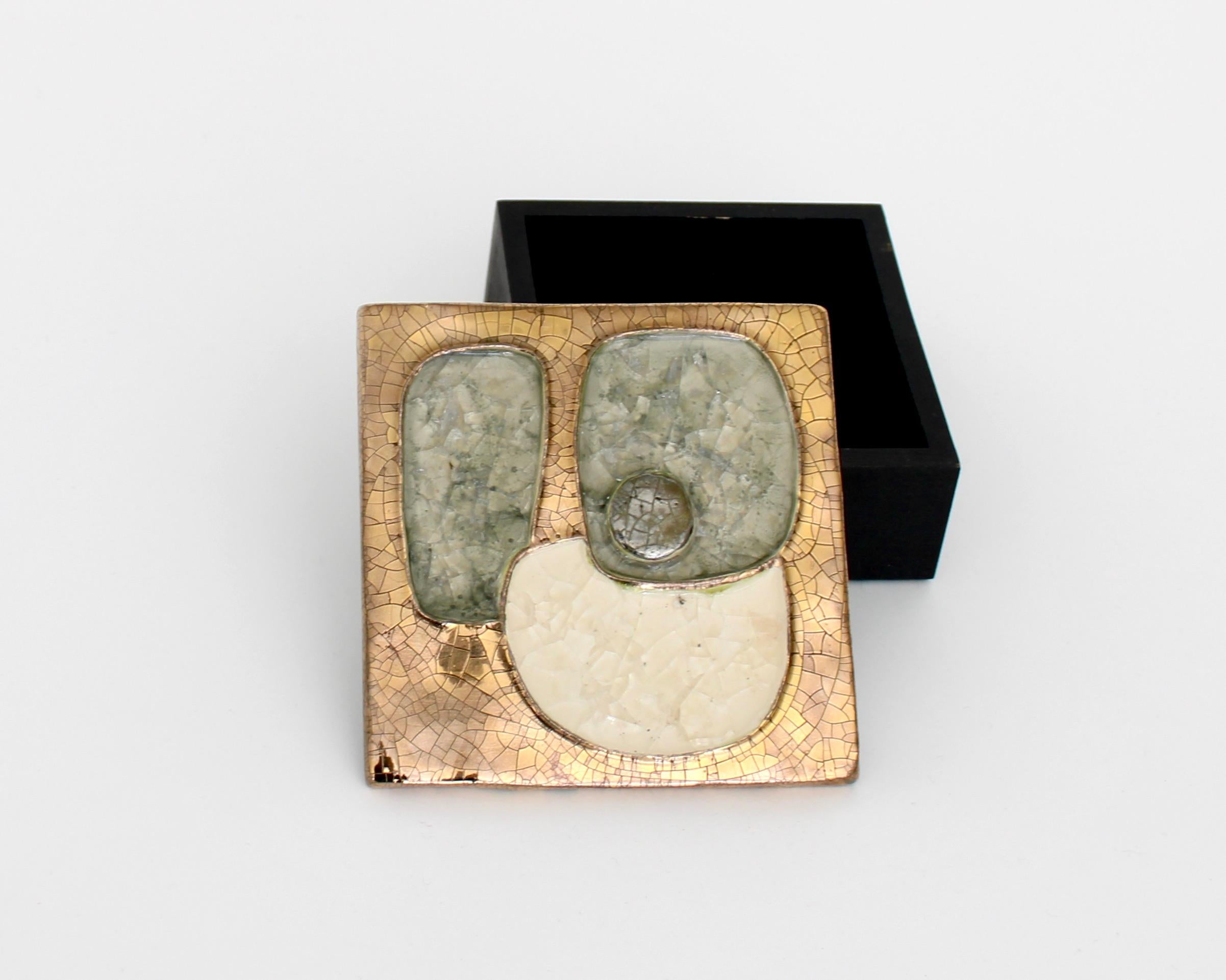 Boîte à bijoux en céramique de Mithe Espelt, France, vers 1968 1