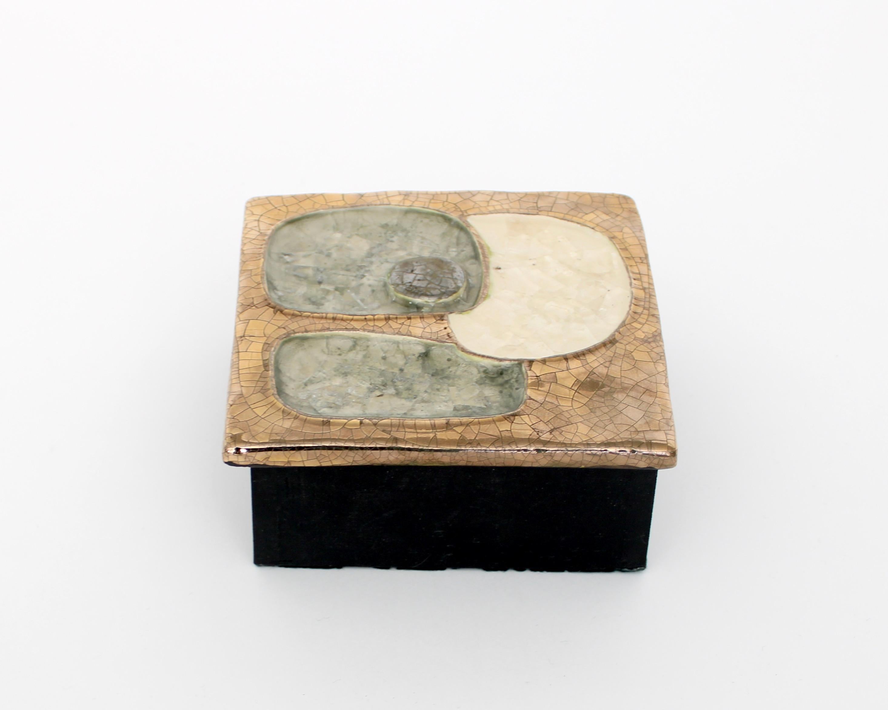 Mid-Century Modern Boîte à bijoux en céramique de Mithe Espelt, France, vers 1968