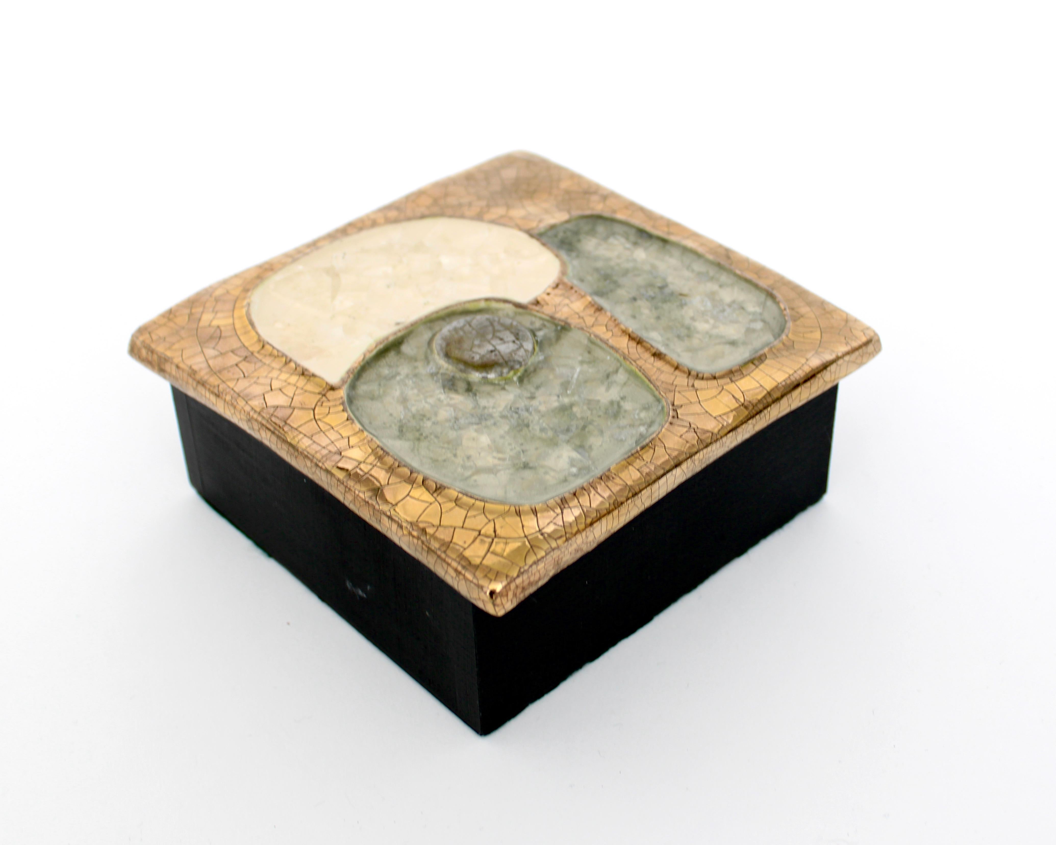 Milieu du XXe siècle Boîte à bijoux en céramique de Mithe Espelt, France, vers 1968