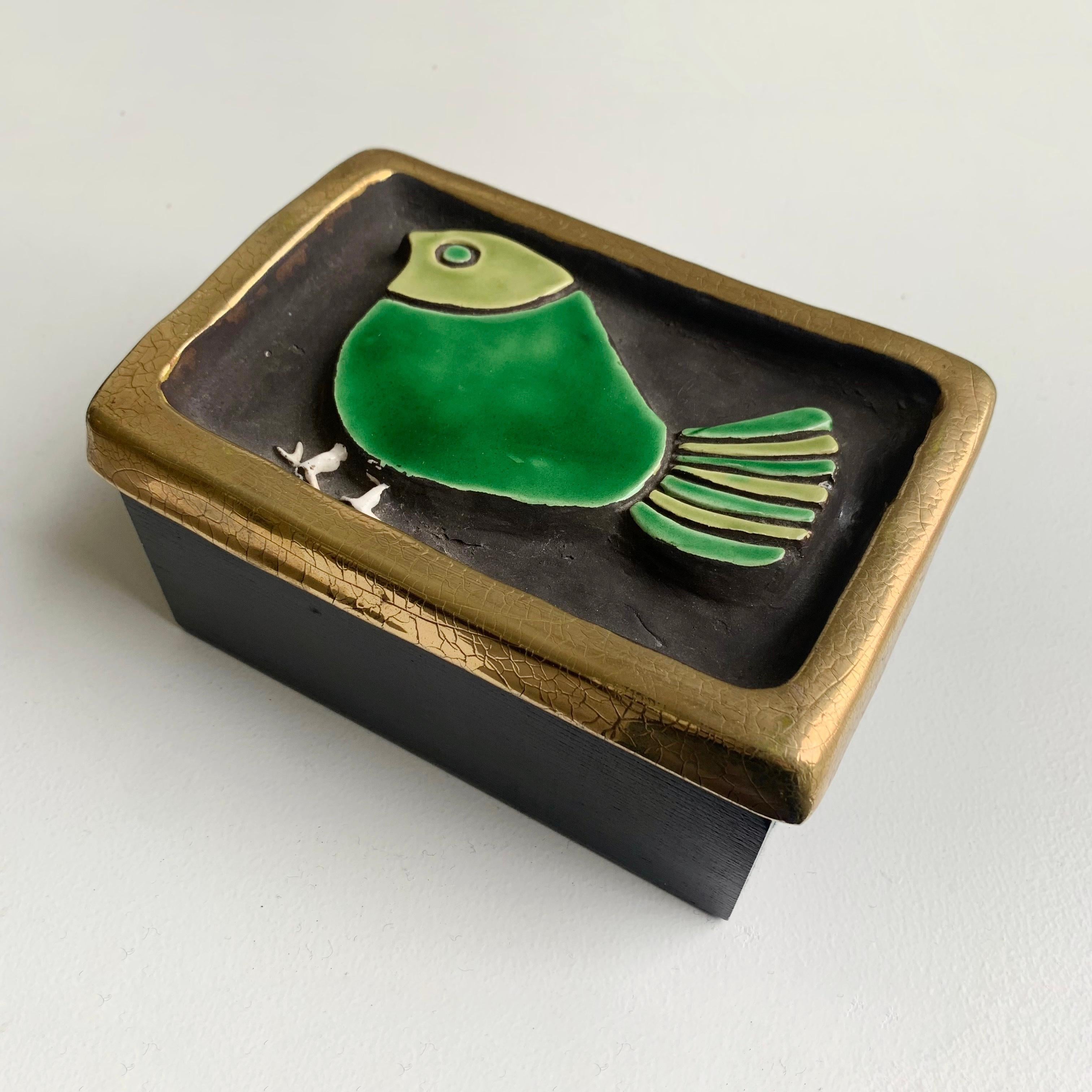 Mithé Espelt Ceramic Secret Box Moineau Model, 1968, France. For Sale 3