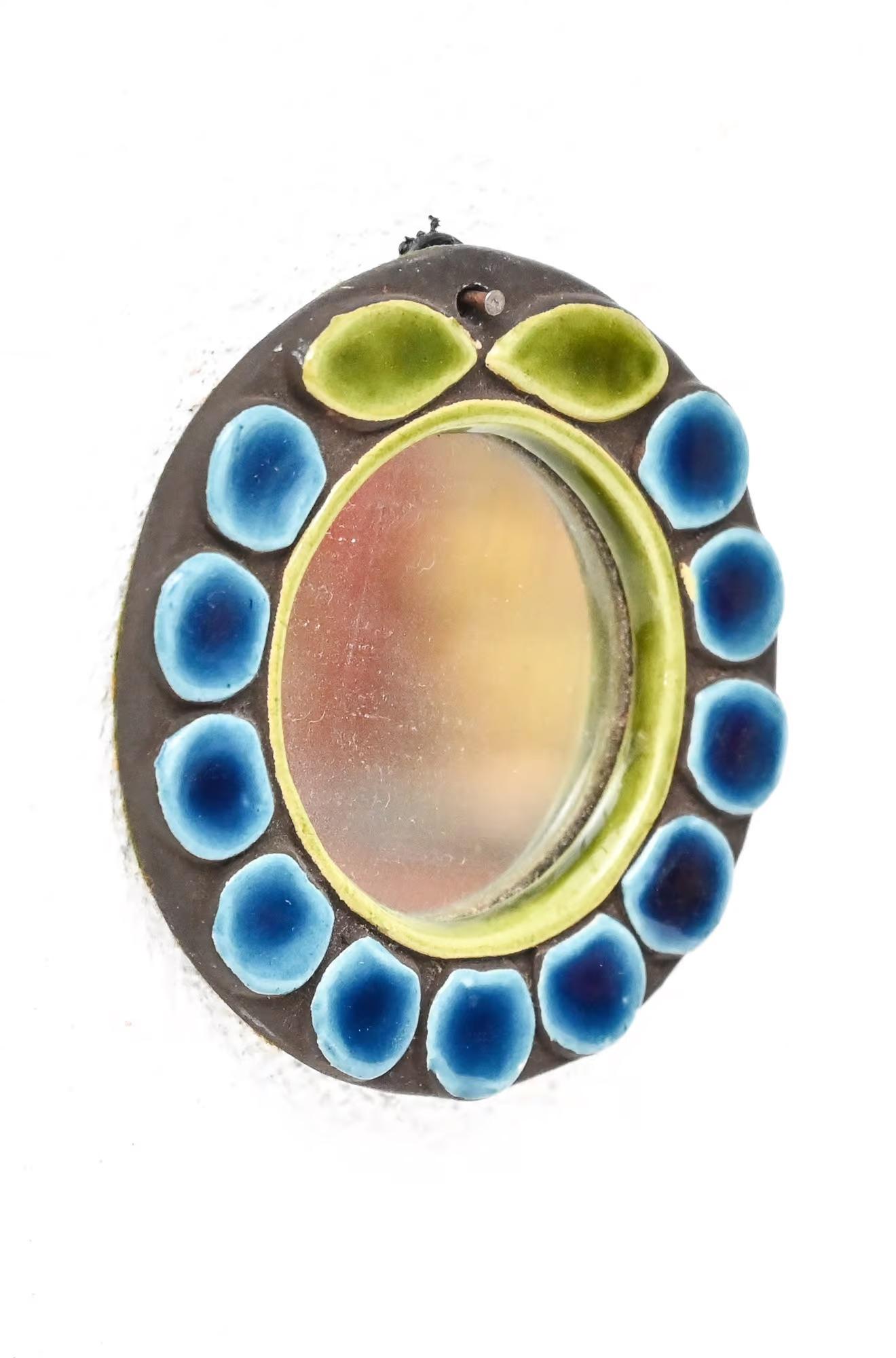 Mithé Espelt “Fleur” hand mirror In Good Condition For Sale In Henley-on Thames, Oxfordshire