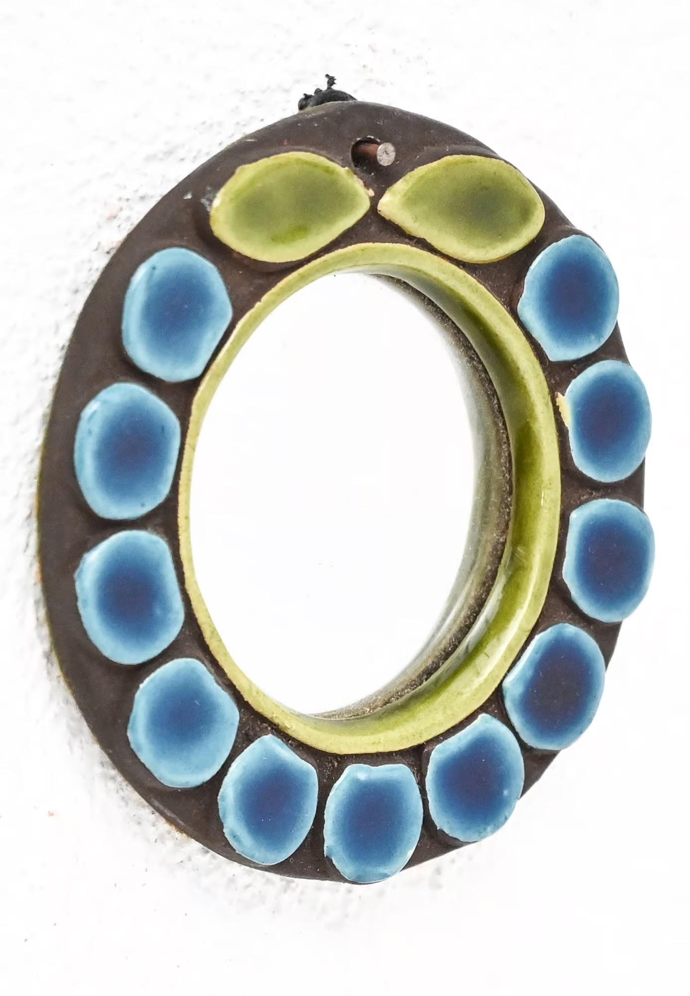 20th Century Mithé Espelt “Fleur” hand mirror For Sale