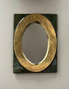 Mithé Espelt - specchio "Hublot", ceramica, oro