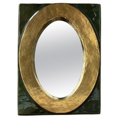 Mithé Espelt - specchio "Hublot", ceramica, oro