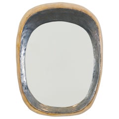 Mithé Espelt Large Freeform Wall Mirror, Gold & Platinum, 1940s