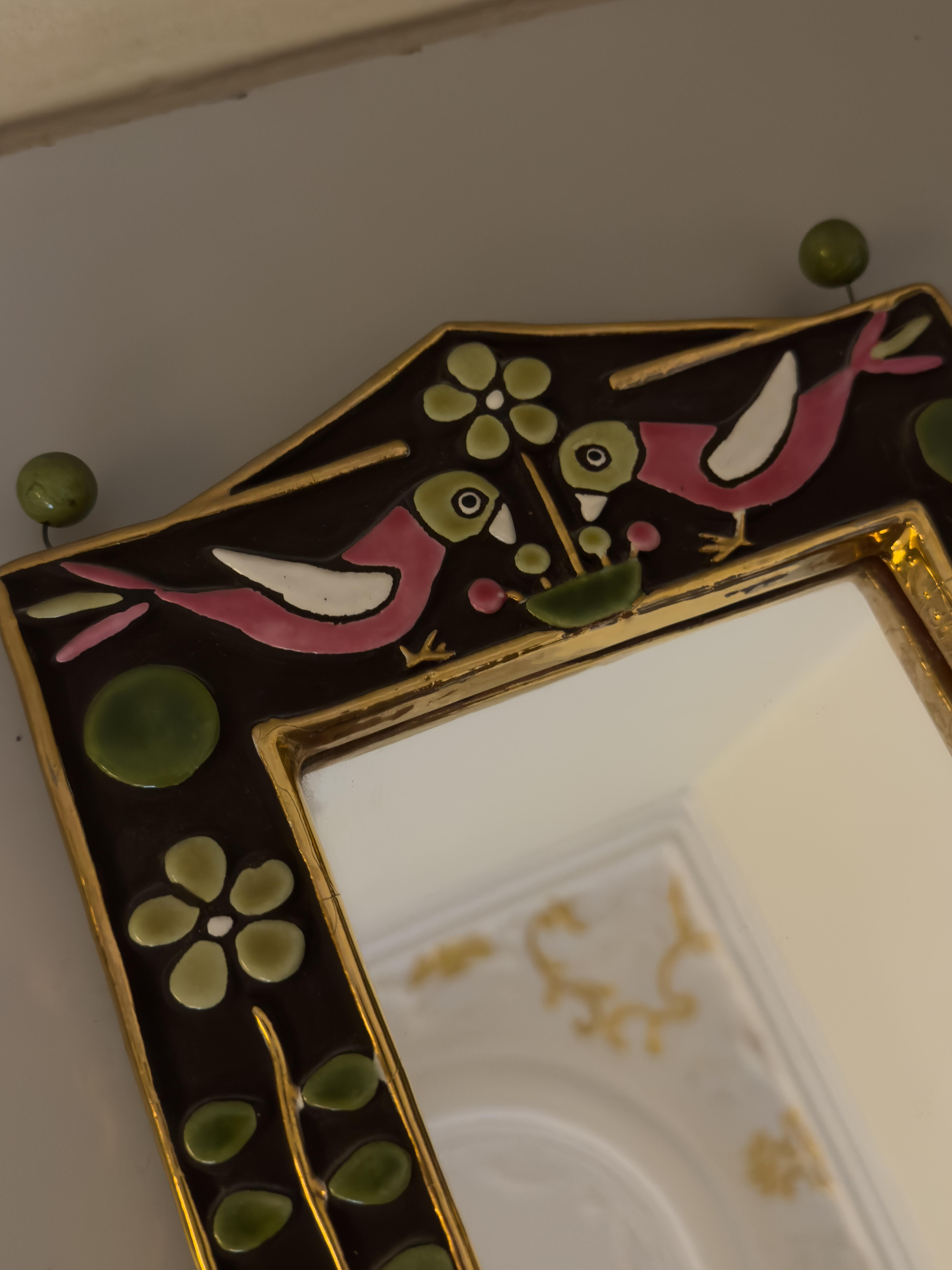 French Mithé Espelt Mirror 1970 For Sale