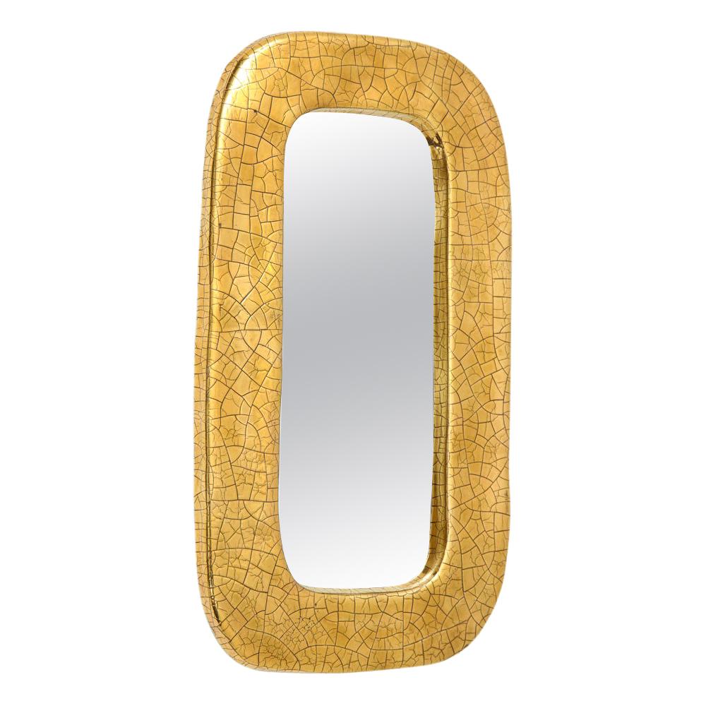 Mithé Espelt Mirror, Ceramic, Gold Crackle