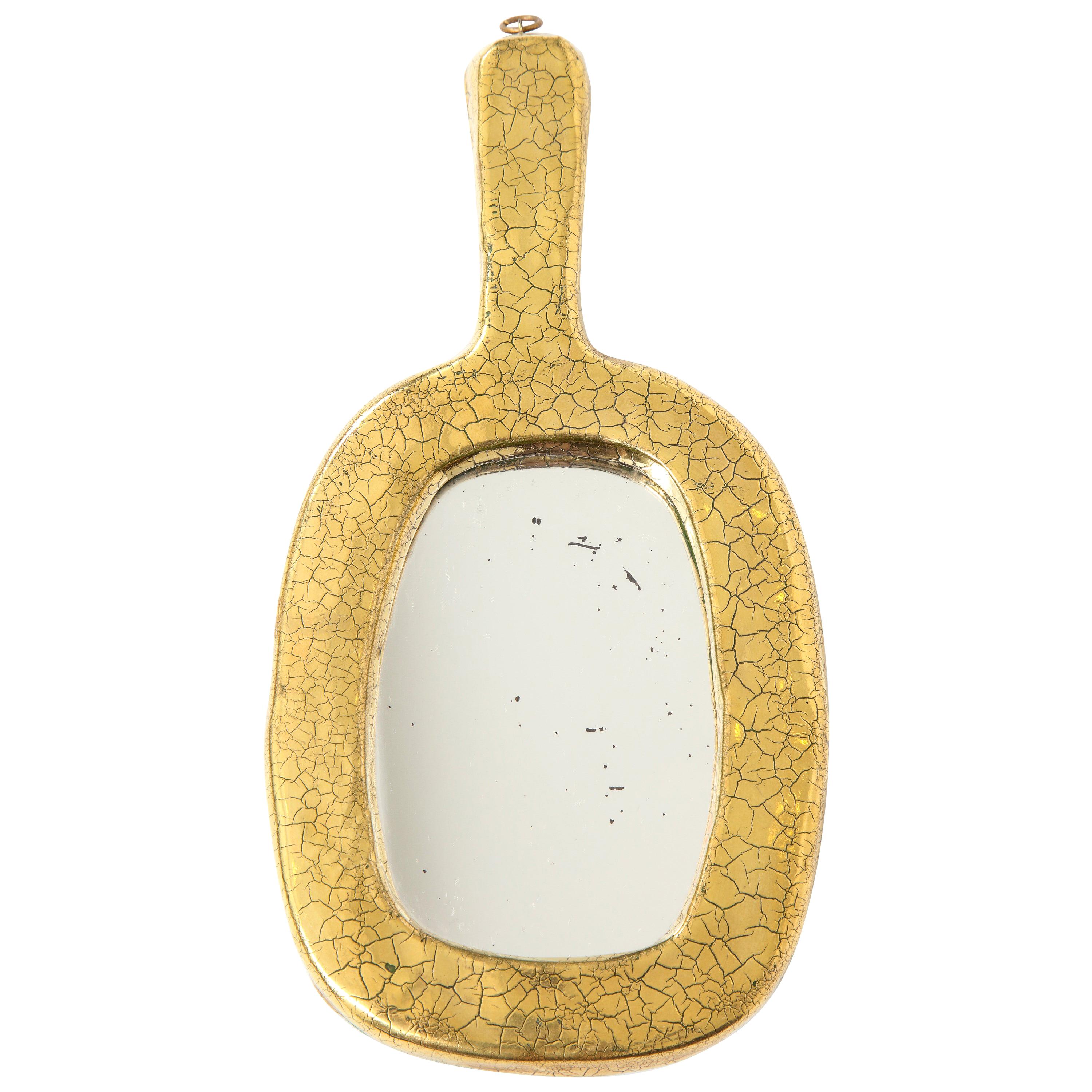 Mithé Espelt Mirror, Ceramic, Gold