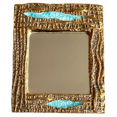 Specchio "Santa Fé#1" di Mithé Espelt, ceramica, vetro cristallizzato e oro